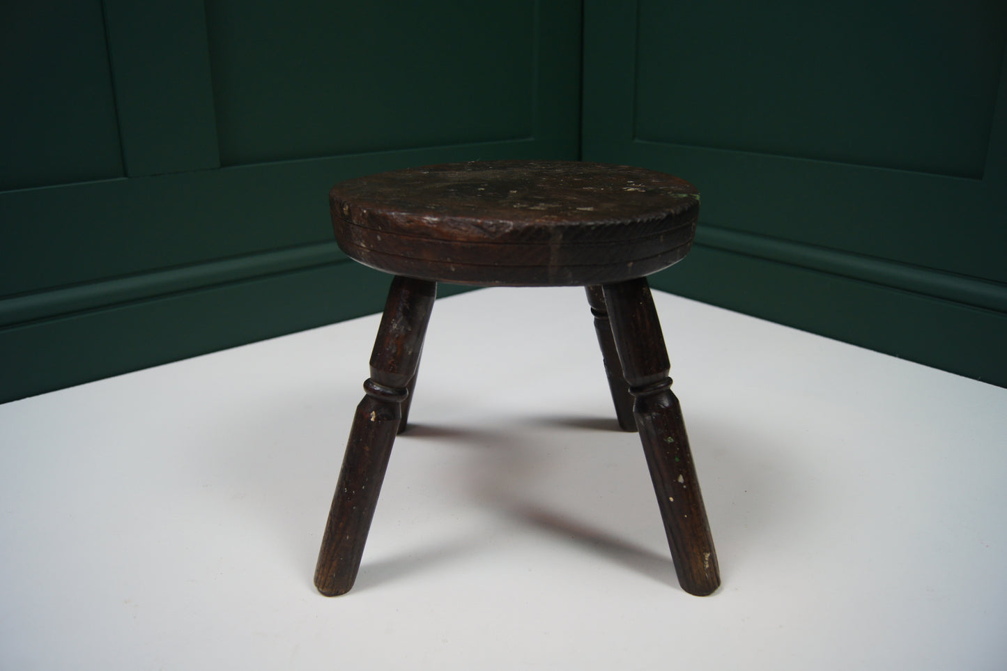 Antique Oak Wooden Milking or Shoemakers Stool