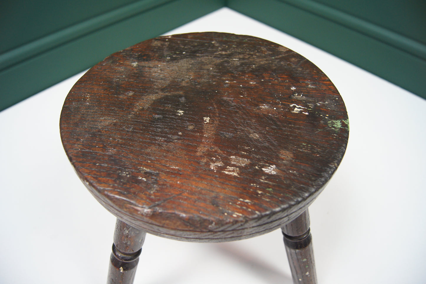 Antique Oak Wooden Milking or Shoemakers Stool