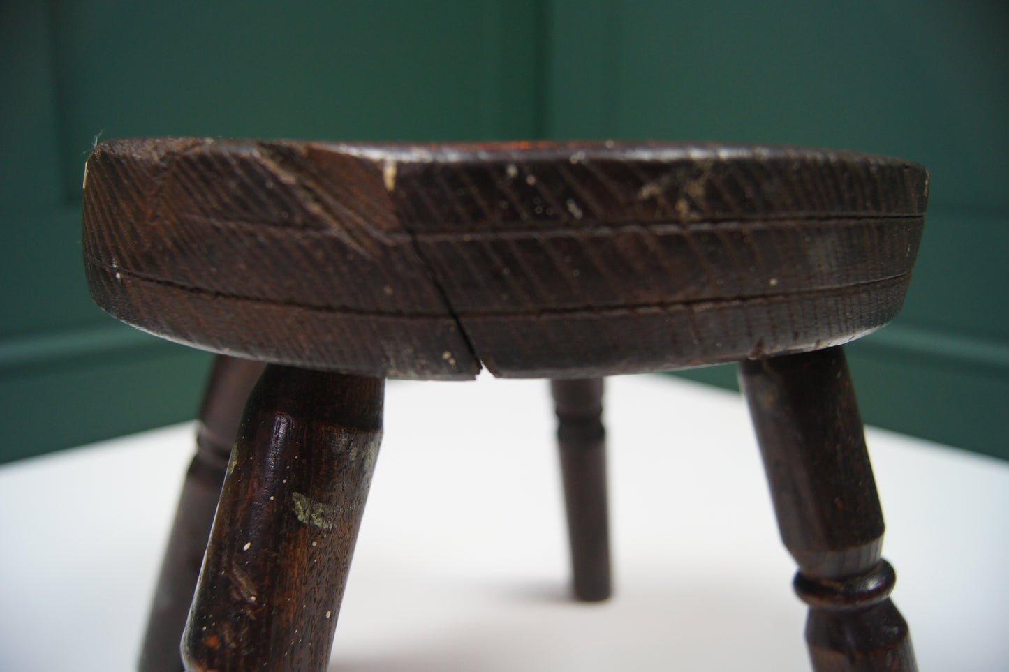 Antique Oak Wooden Milking or Shoemakers Stool