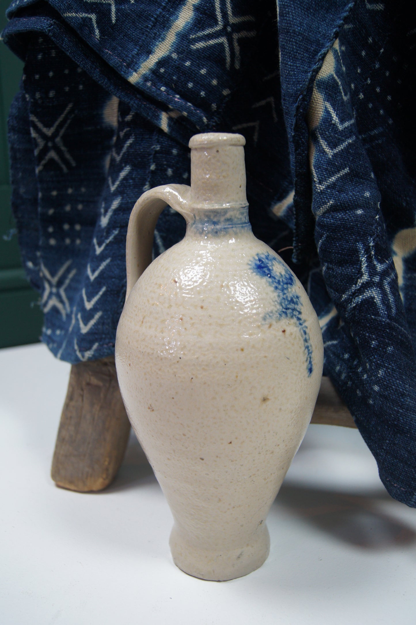 Anitque German Stoneware Water Bottle (Westerwald - 18th Century)