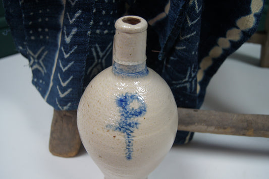 Anitque German Stoneware Water Bottle (Westerwald - 18th Century)