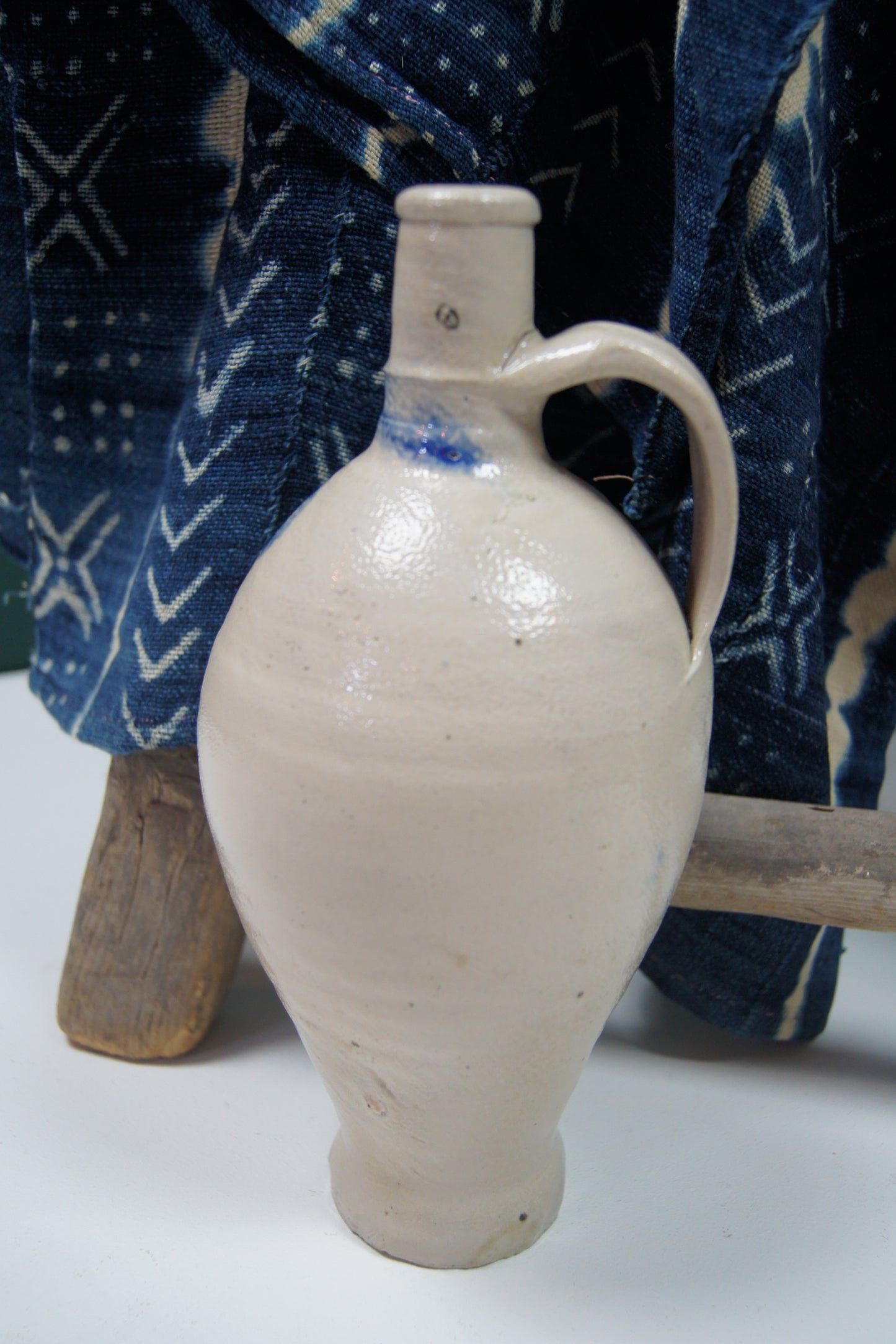 Anitque German Stoneware Water Bottle (Westerwald - 18th Century)