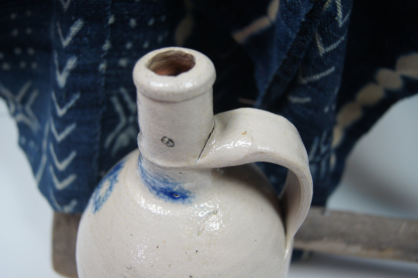 Anitque German Stoneware Water Bottle (Westerwald - 18th Century)