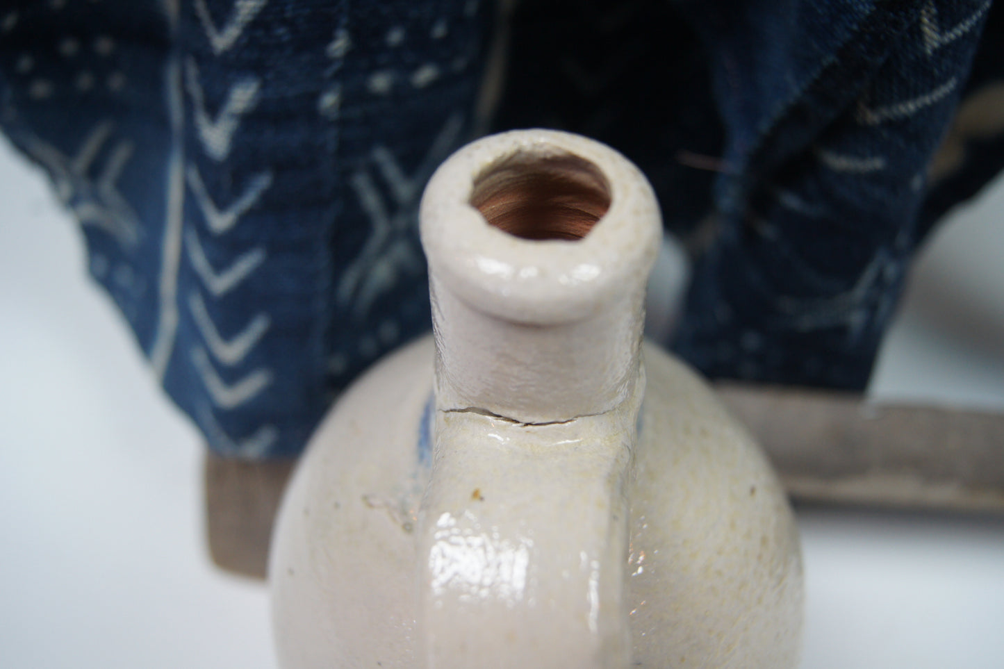 Anitque German Stoneware Water Bottle (Westerwald - 18th Century)