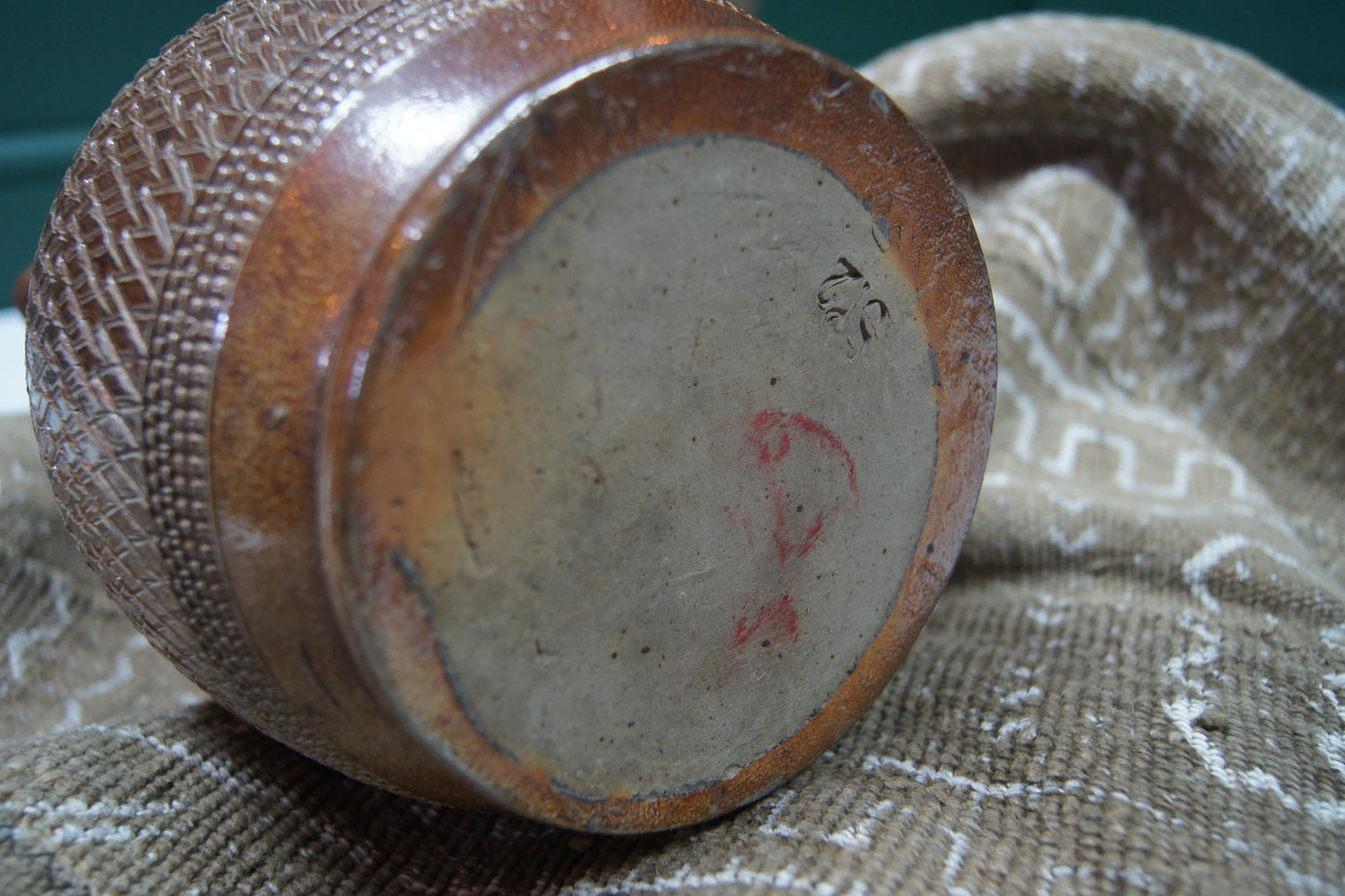 Sgraffito Loop Handled Jug