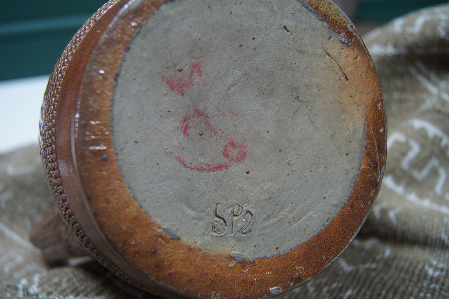 Sgraffito Loop Handled Jug