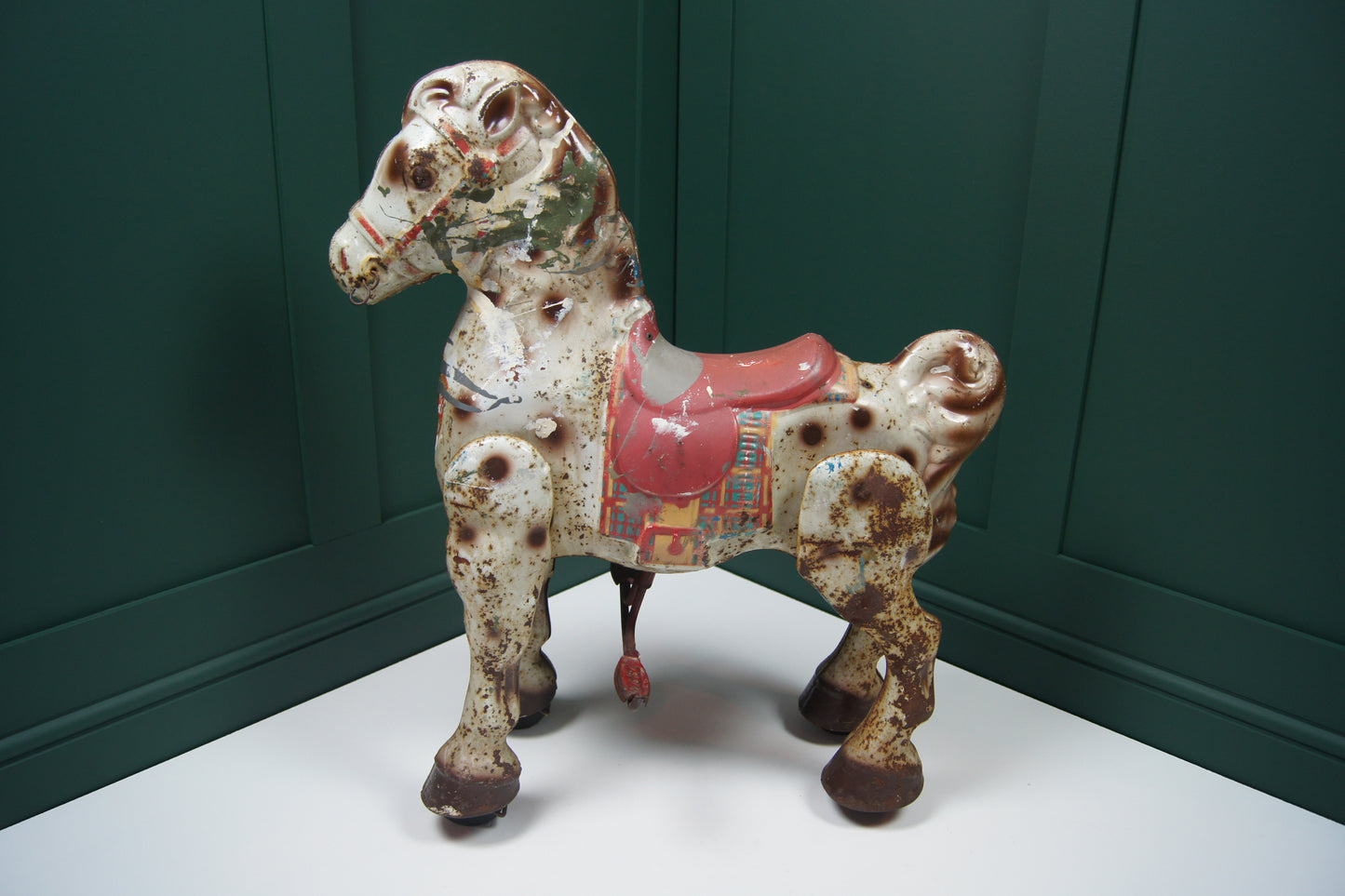 Vintage Mobo Bronco Metal Ride-On-Horse (circa 1950)