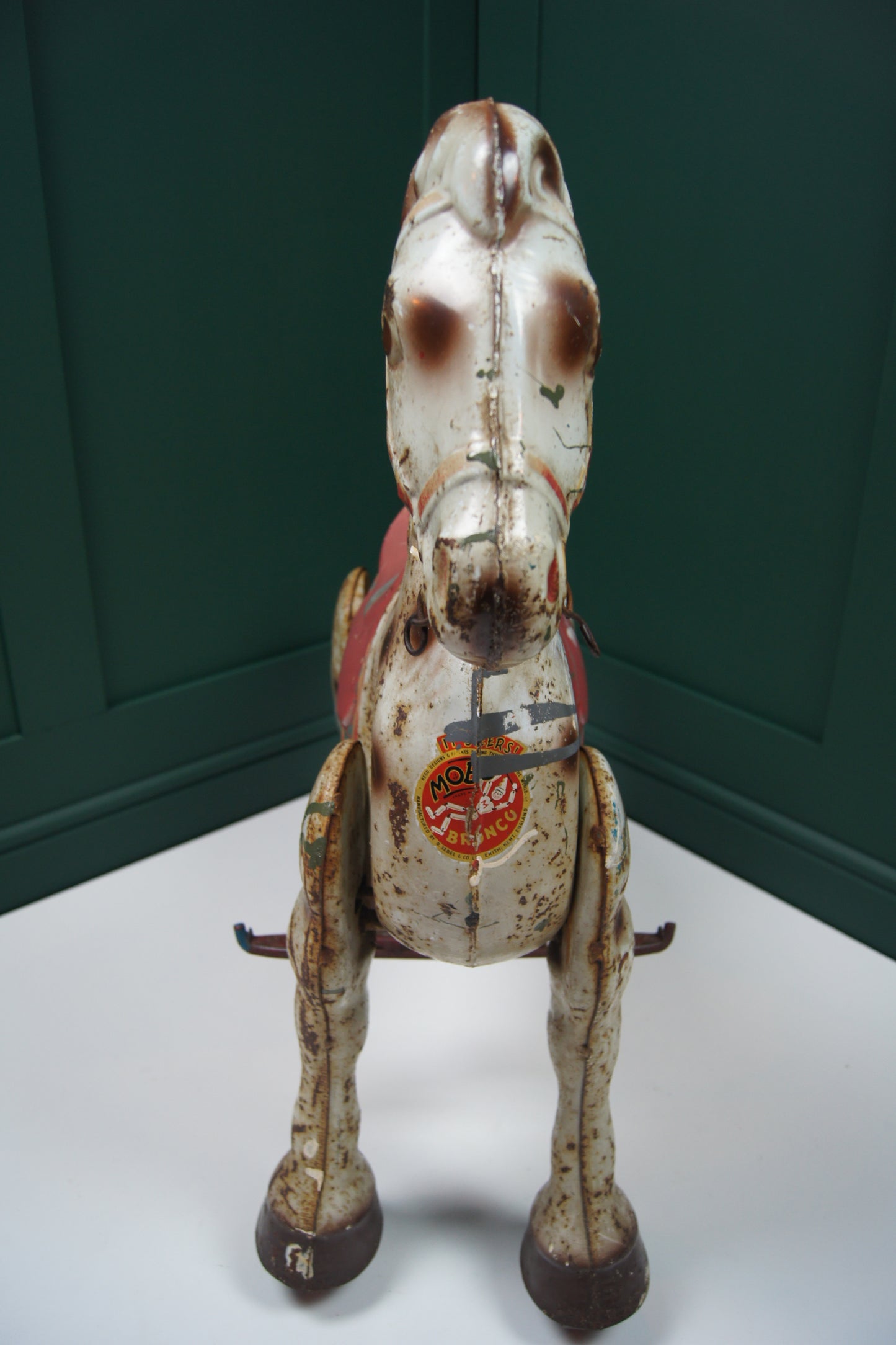 Vintage Mobo Bronco Metal Ride-On-Horse (circa 1950)