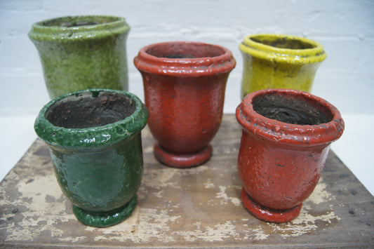 Rustic Crackle Glazed Pots