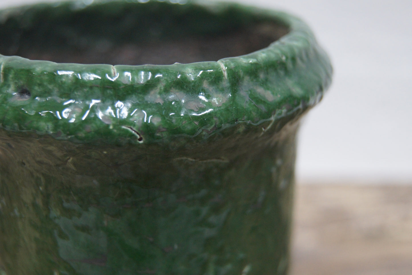 Rustic Crackle Glazed Pots