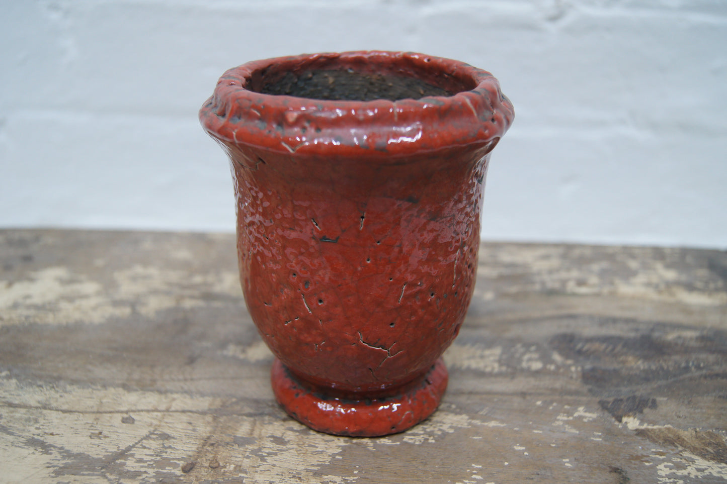 Rustic Crackle Glazed Pots