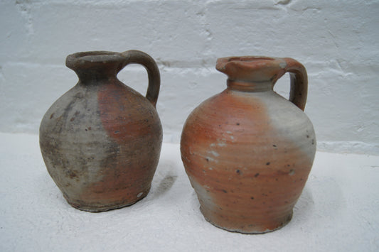 Handmade Antique French Stoneware Jugs