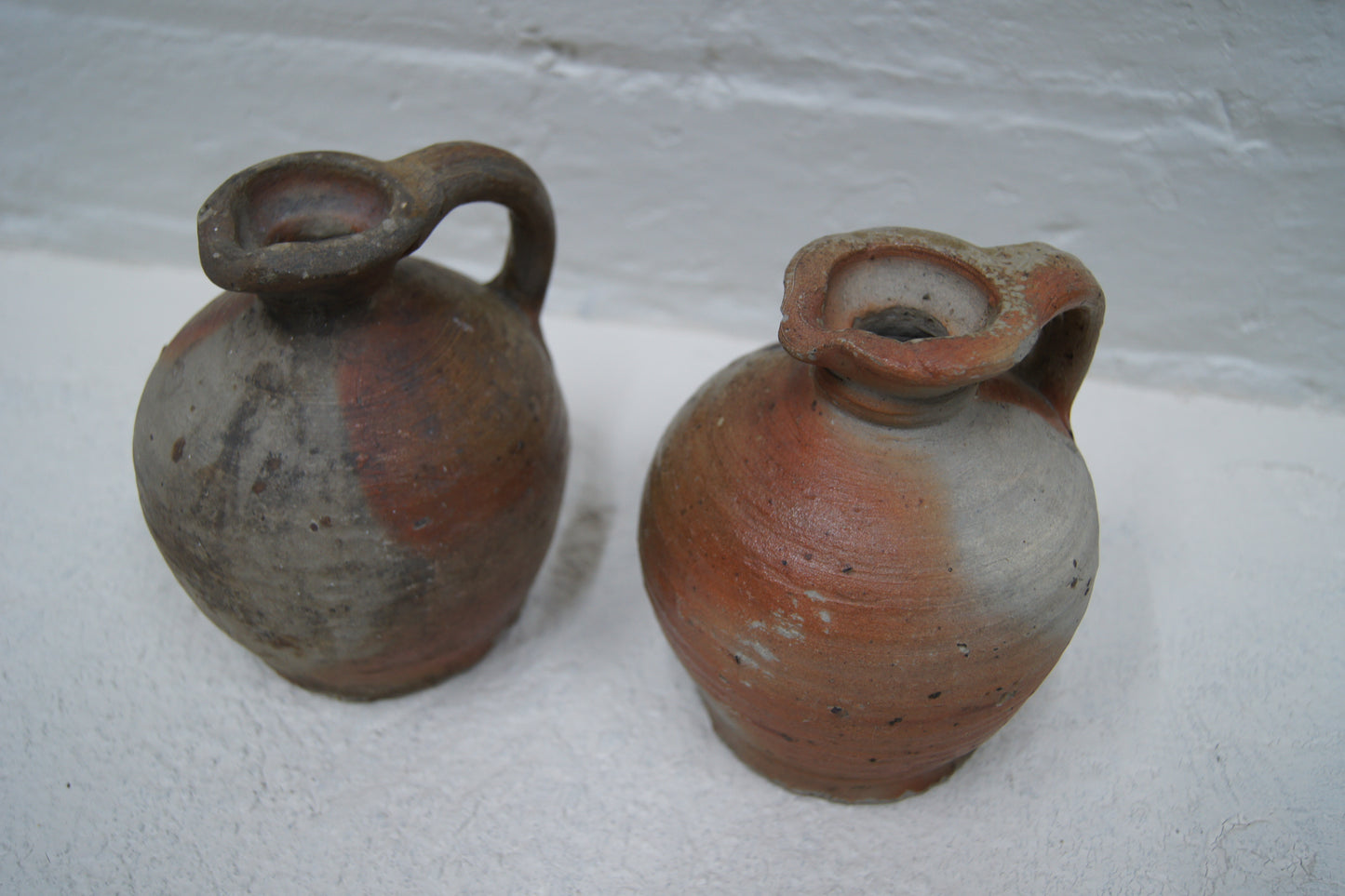 Handmade Antique French Stoneware Jugs
