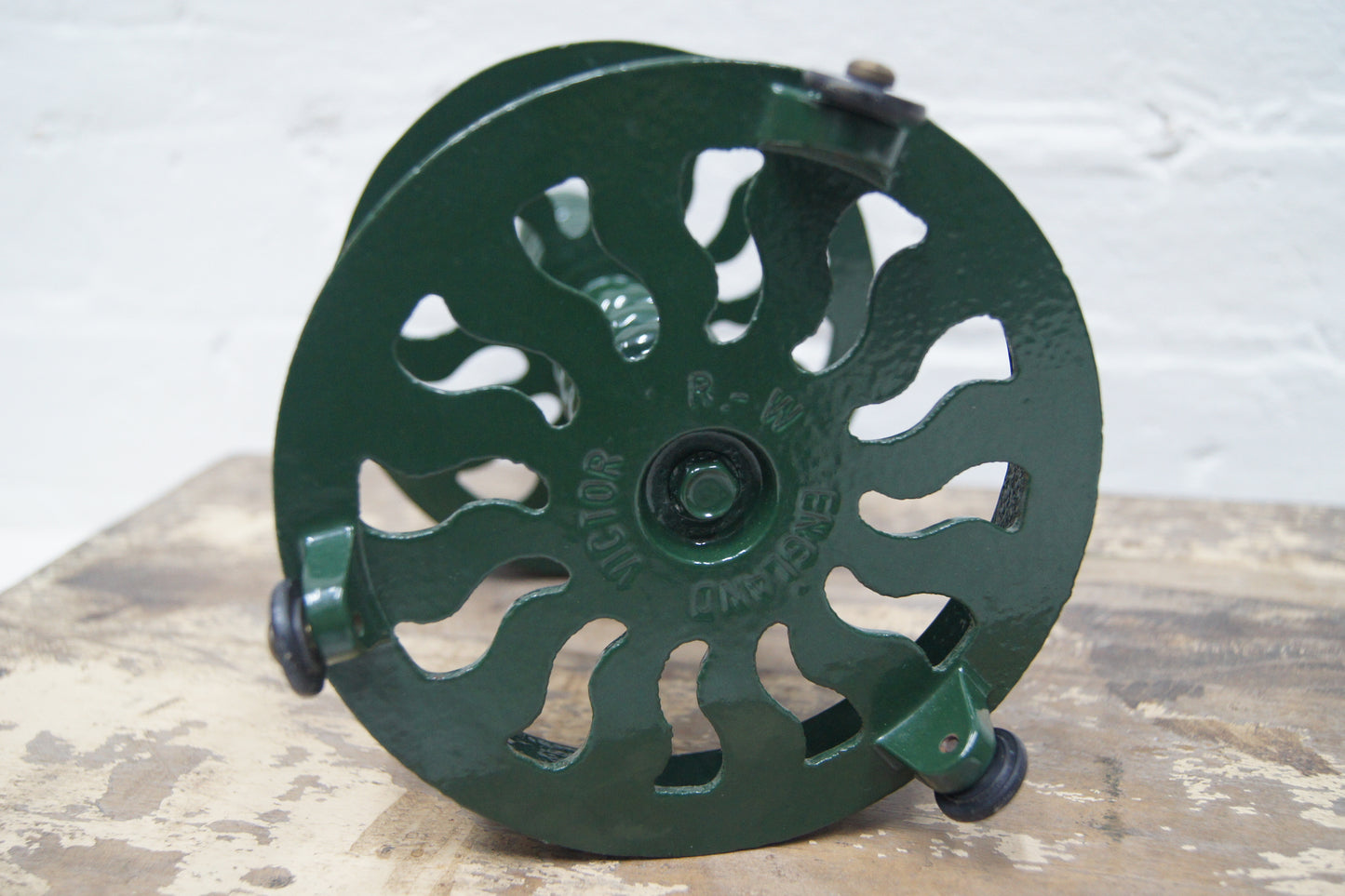 Vintage Victor Robert Welch Cast Iron Green Egg Holder / Spice Rack