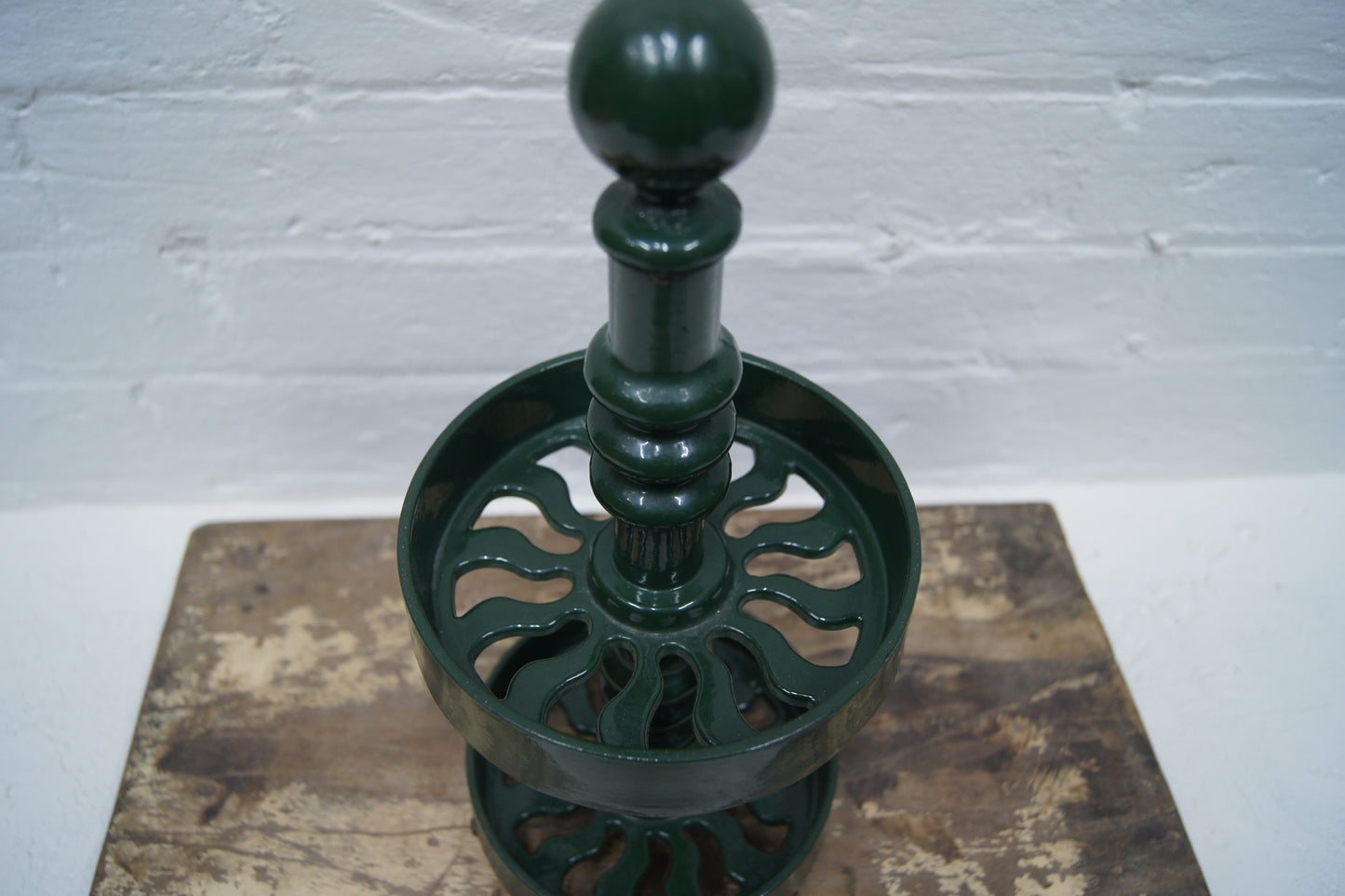 Vintage Victor Robert Welch Cast Iron Green Egg Holder / Spice Rack