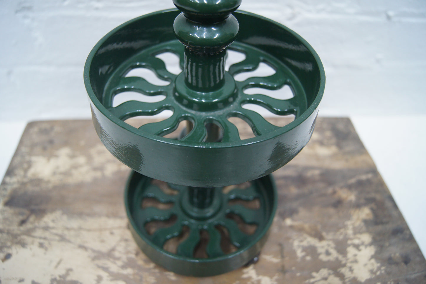 Vintage Victor Robert Welch Cast Iron Green Egg Holder / Spice Rack