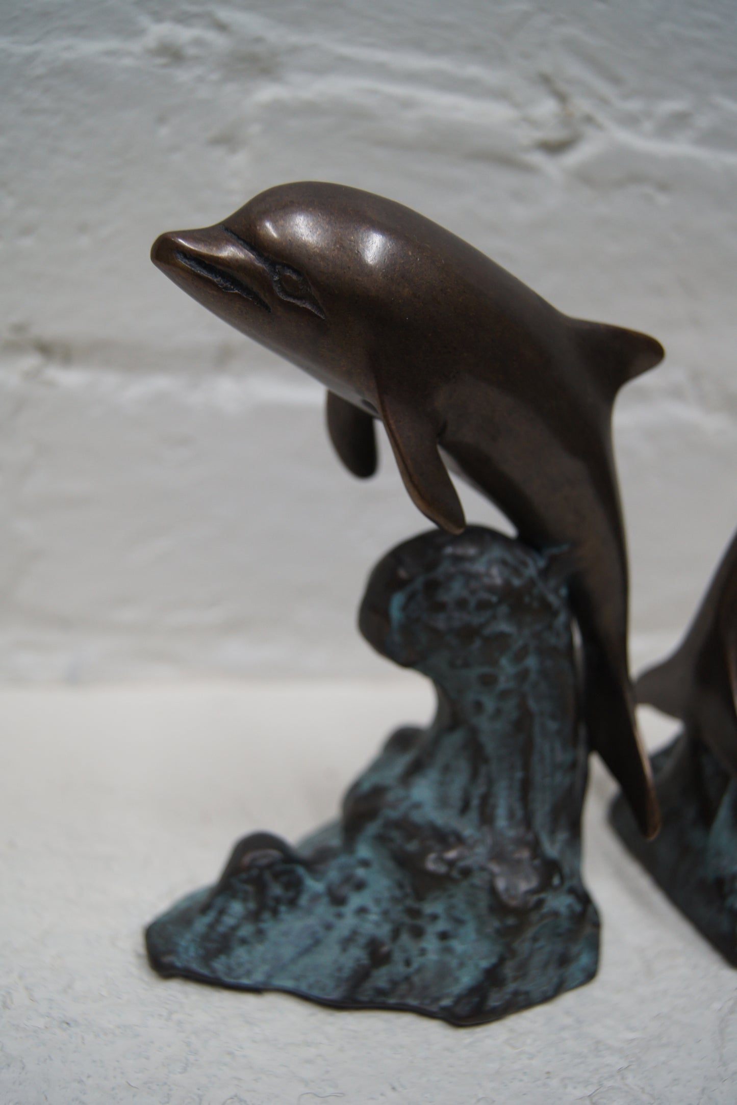 Pair of Bronze Dolphin Bookends