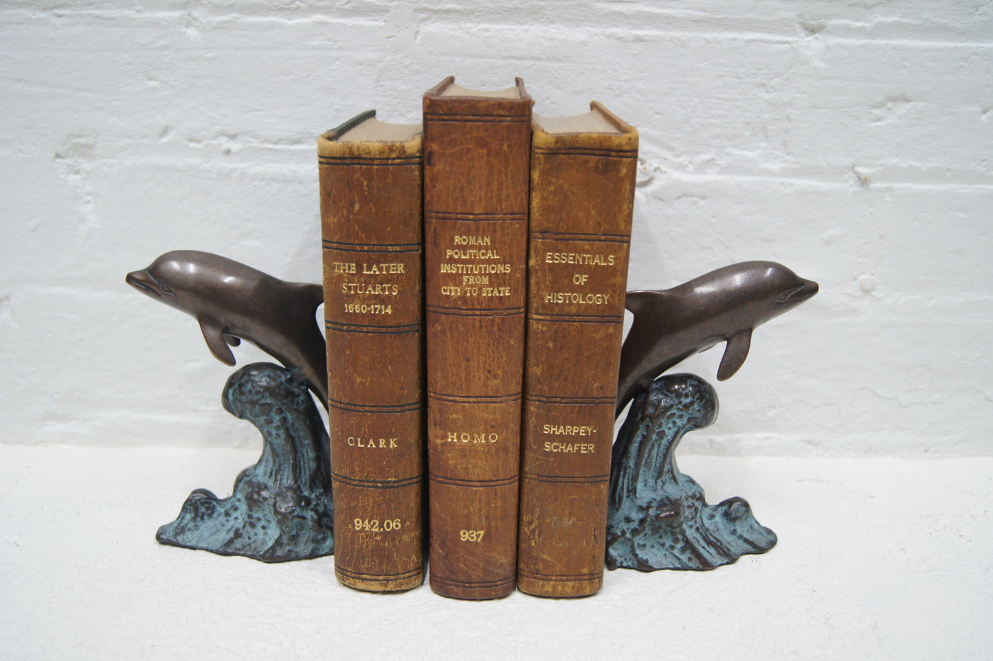 Pair of Bronze Dolphin Bookends