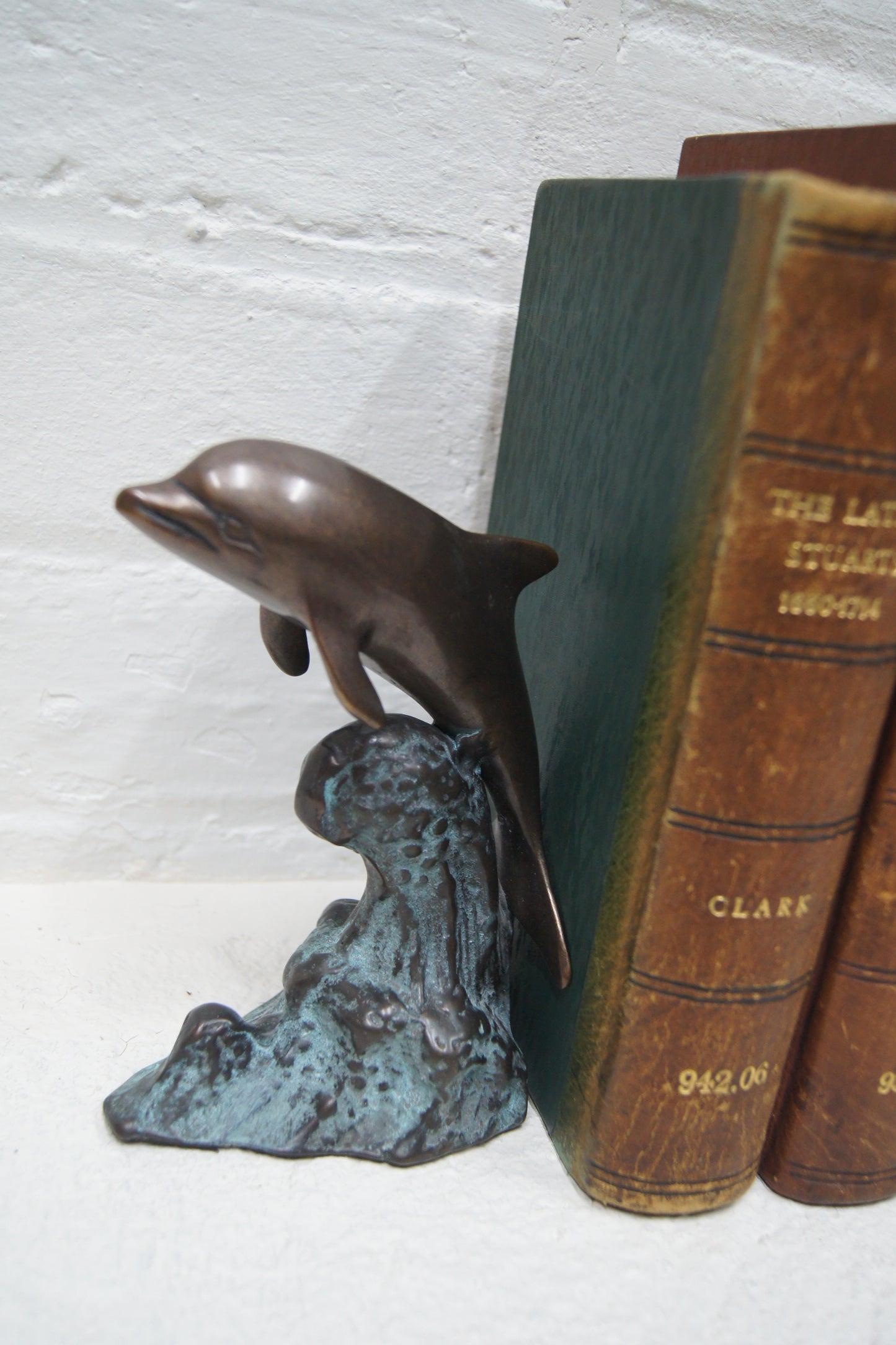 Pair of Bronze Dolphin Bookends