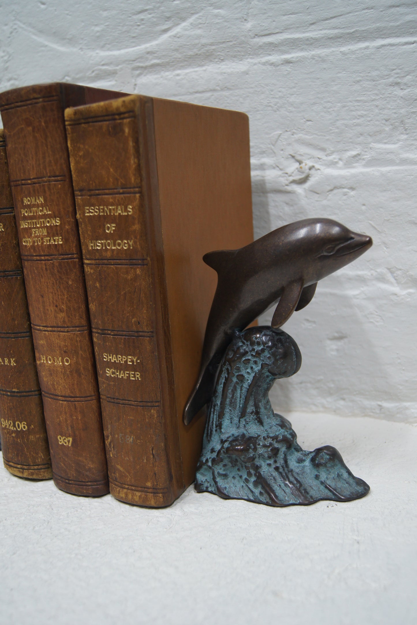 Pair of Bronze Dolphin Bookends