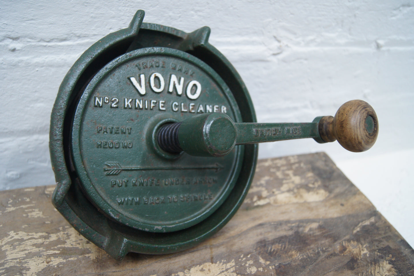Vintage Knife Cleaner Tool British Racing Green - Vono No.2