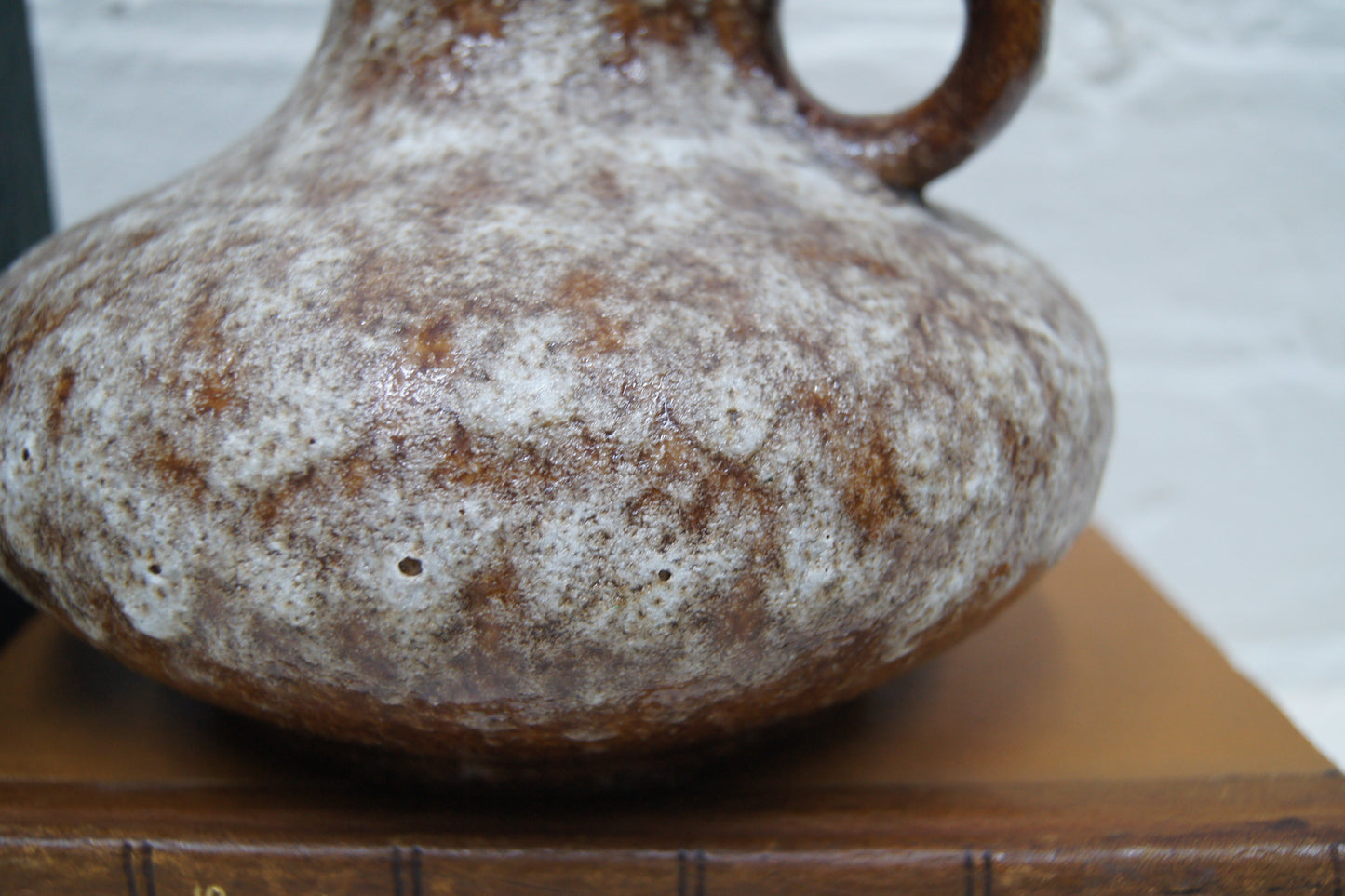 Small Brown & Beige 'Fat Lava' West German Vase '47/17'