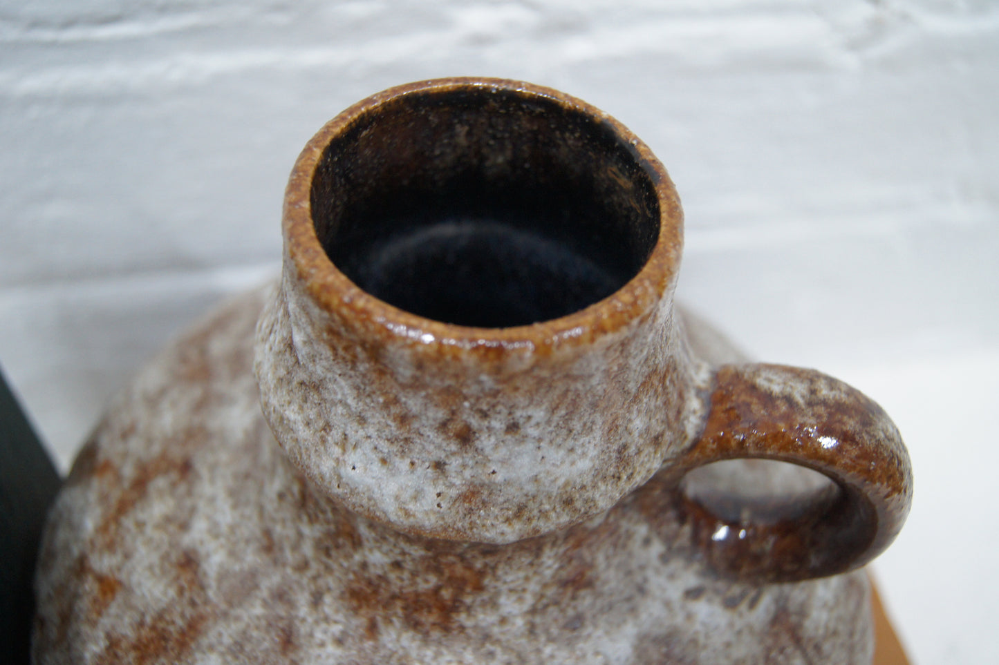 Small Brown & Beige 'Fat Lava' West German Vase '47/17'