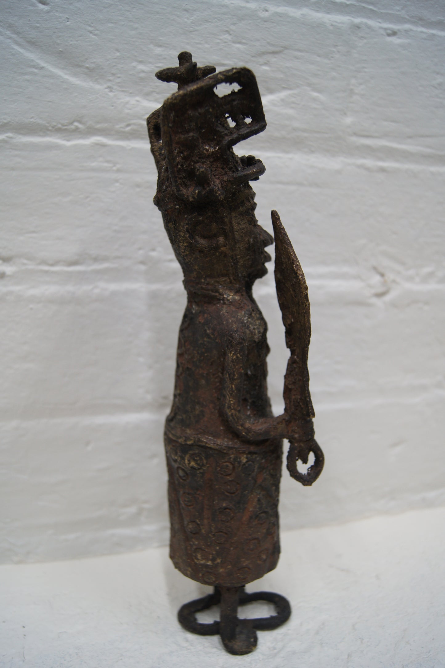 Bennin Bronze Figure of an Elder Oba