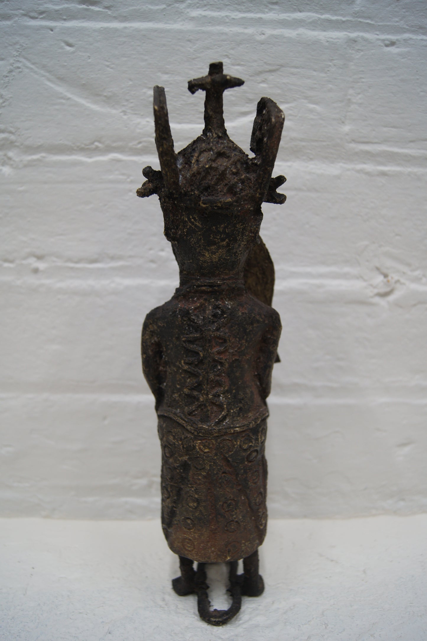 Bennin Bronze Figure of an Elder Oba