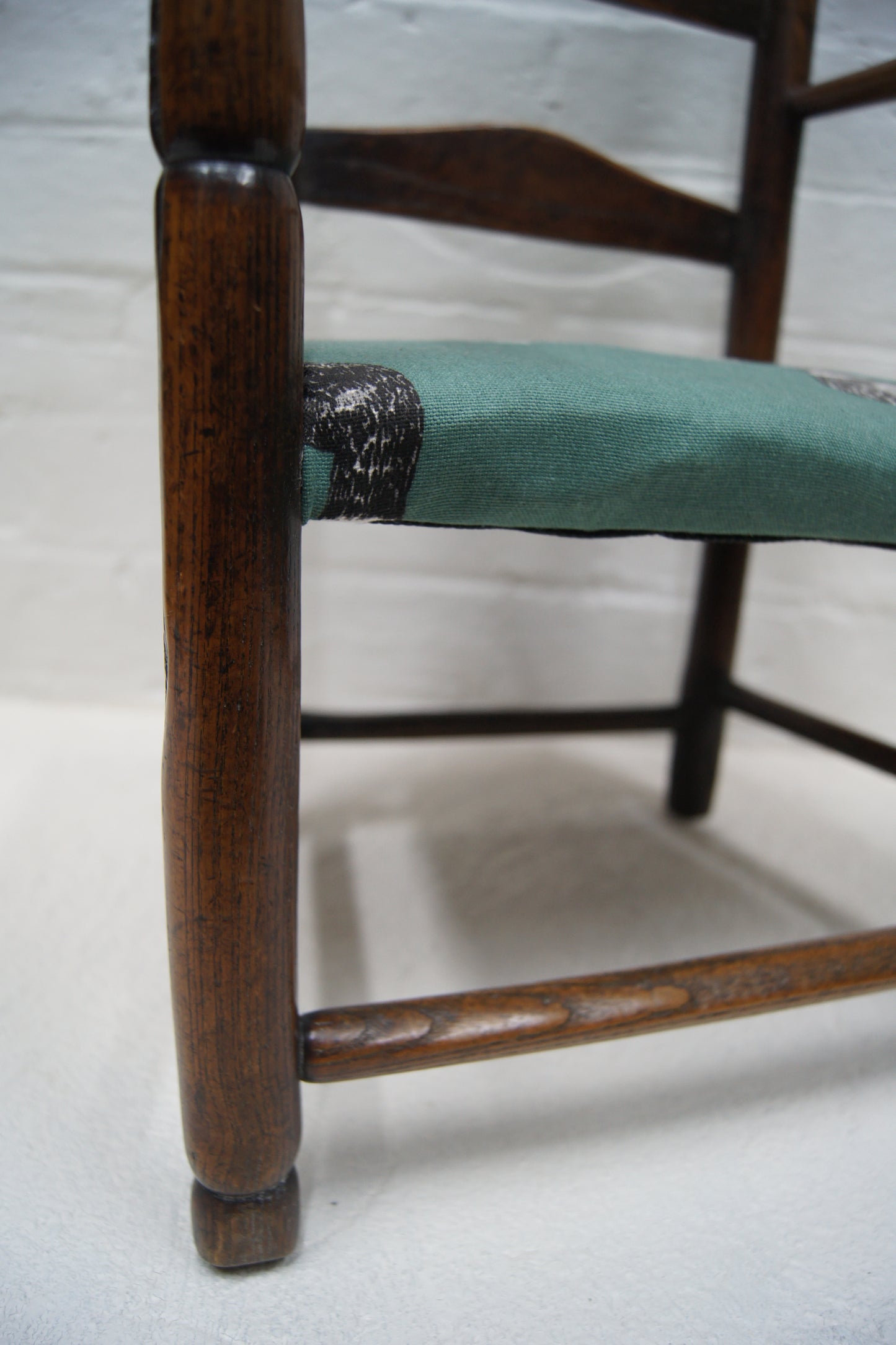 Antique Childs Oak Ladder Back Chair