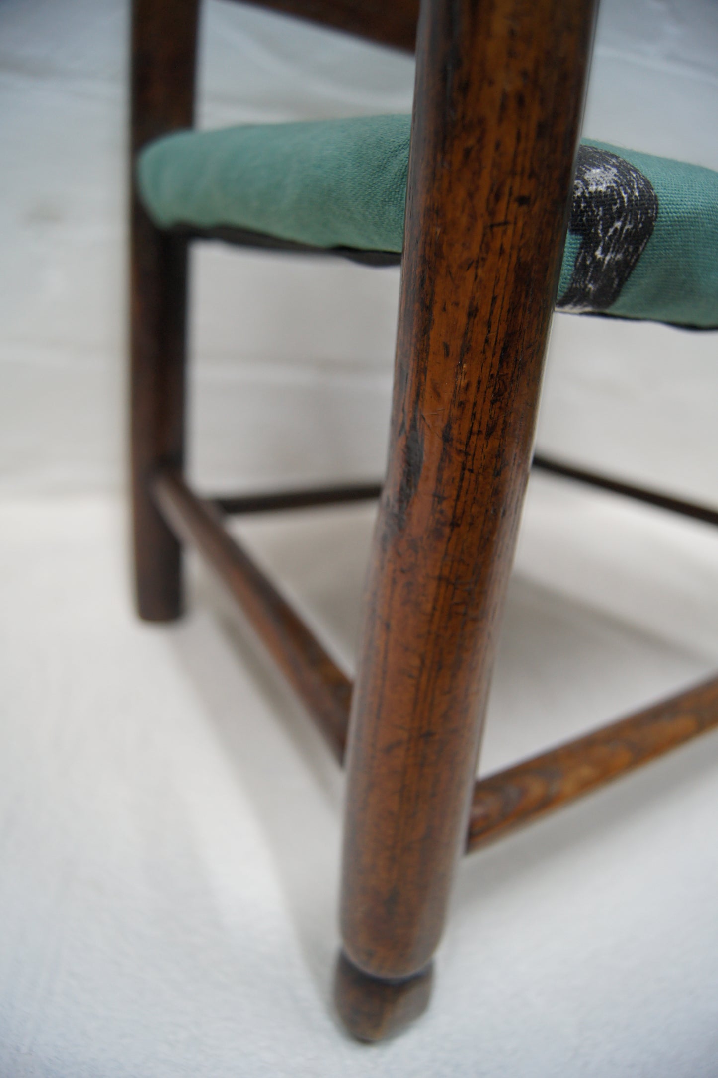 Antique Childs Oak Ladder Back Chair