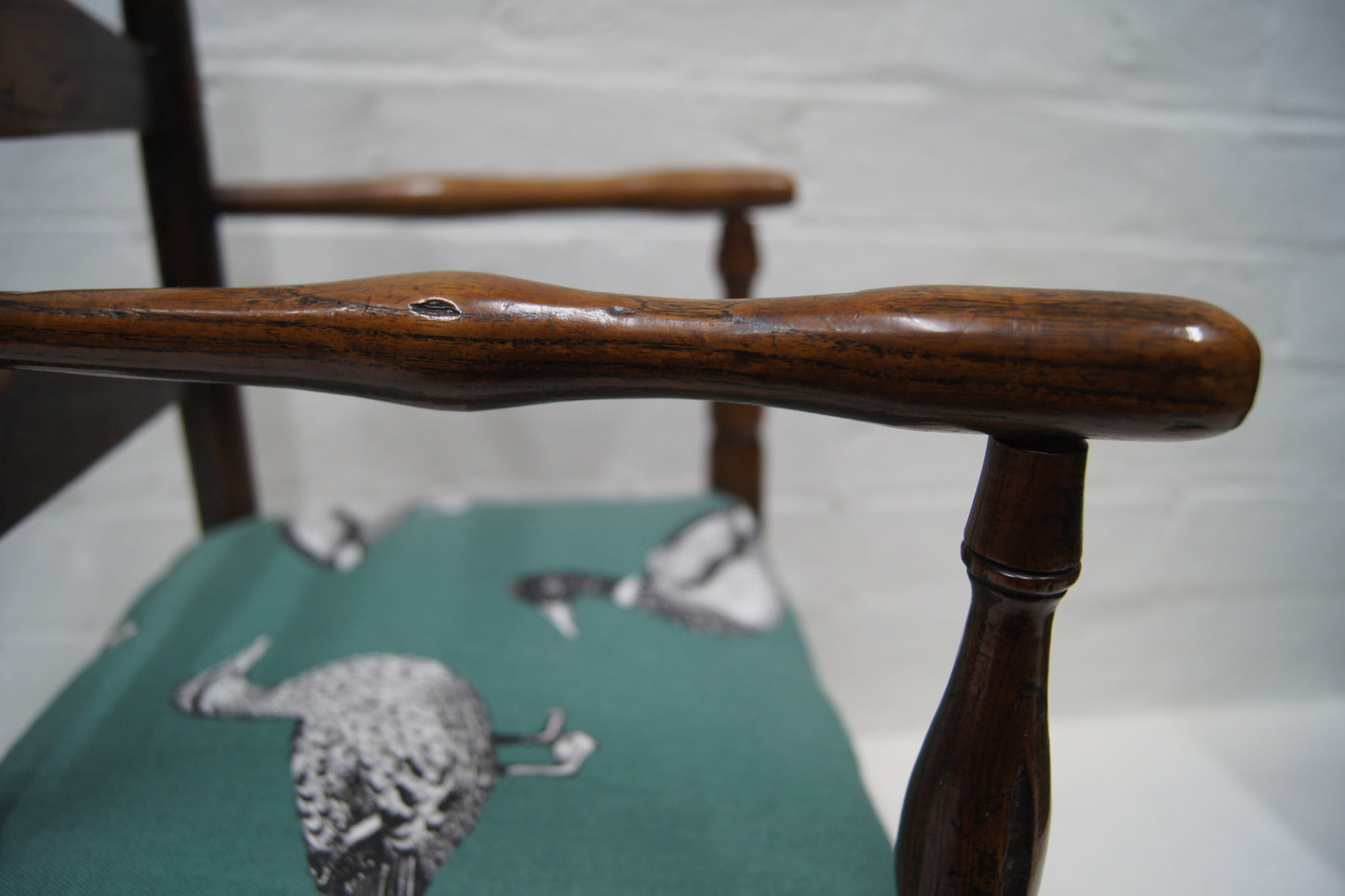 Antique Childs Oak Ladder Back Chair