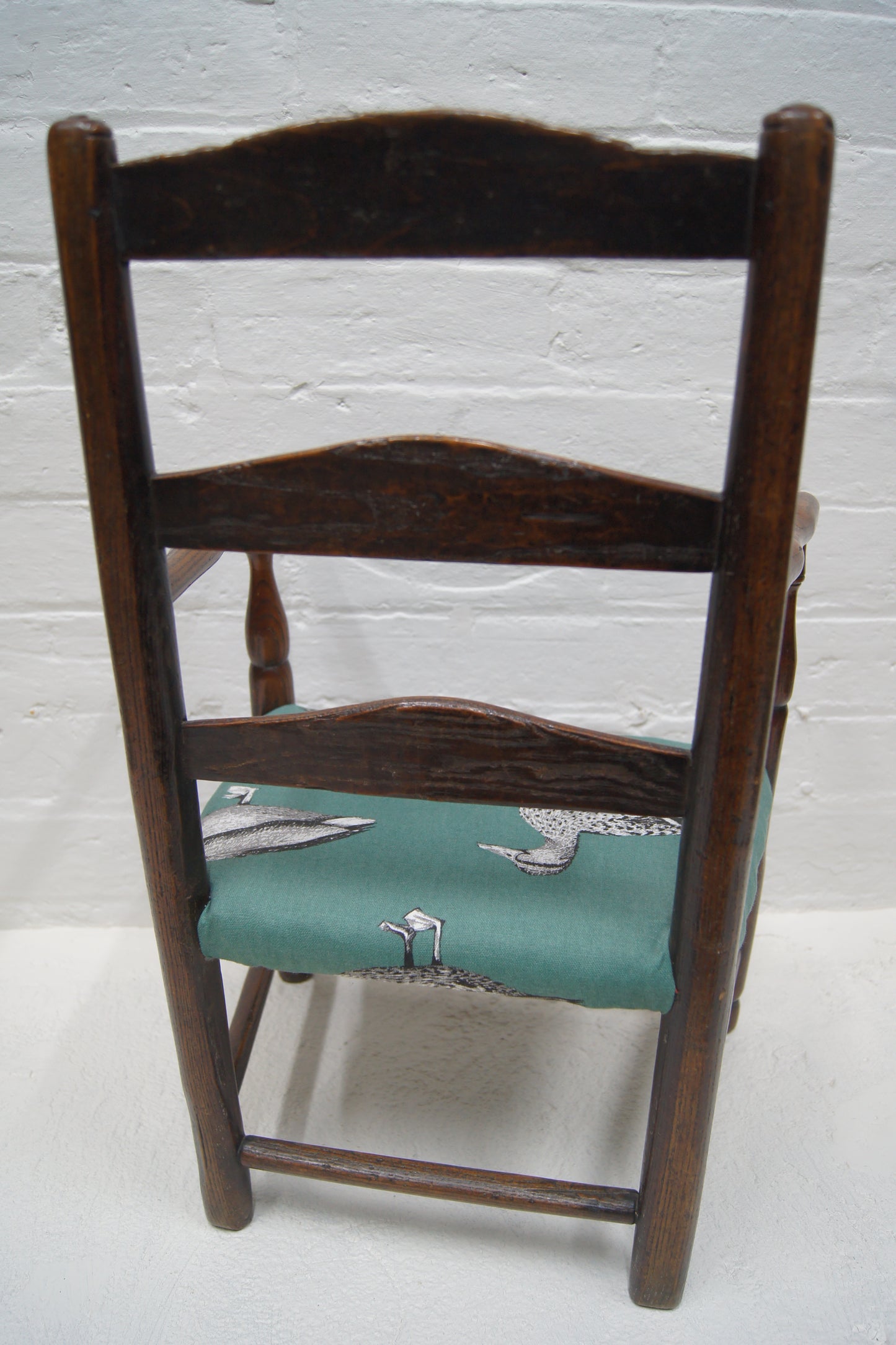 Antique Childs Oak Ladder Back Chair