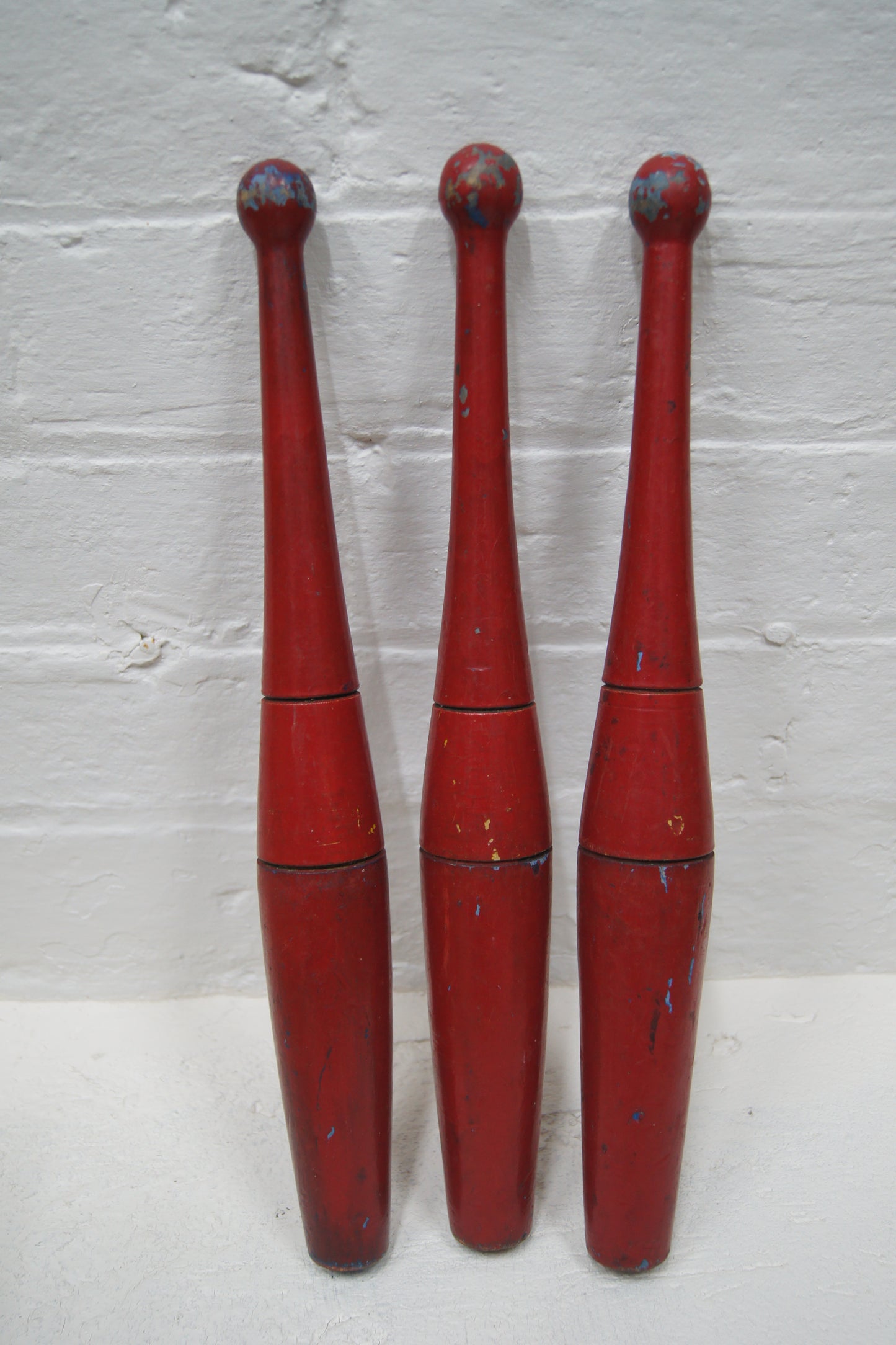 Vintage Wooden Red Indian Exercise Clubs