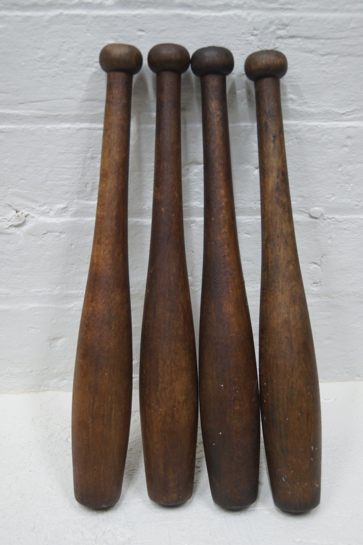 Vintage Wooden Indian Exercise Clubs