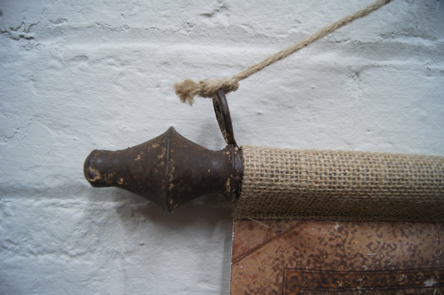 Rustic Large Hanging World Map