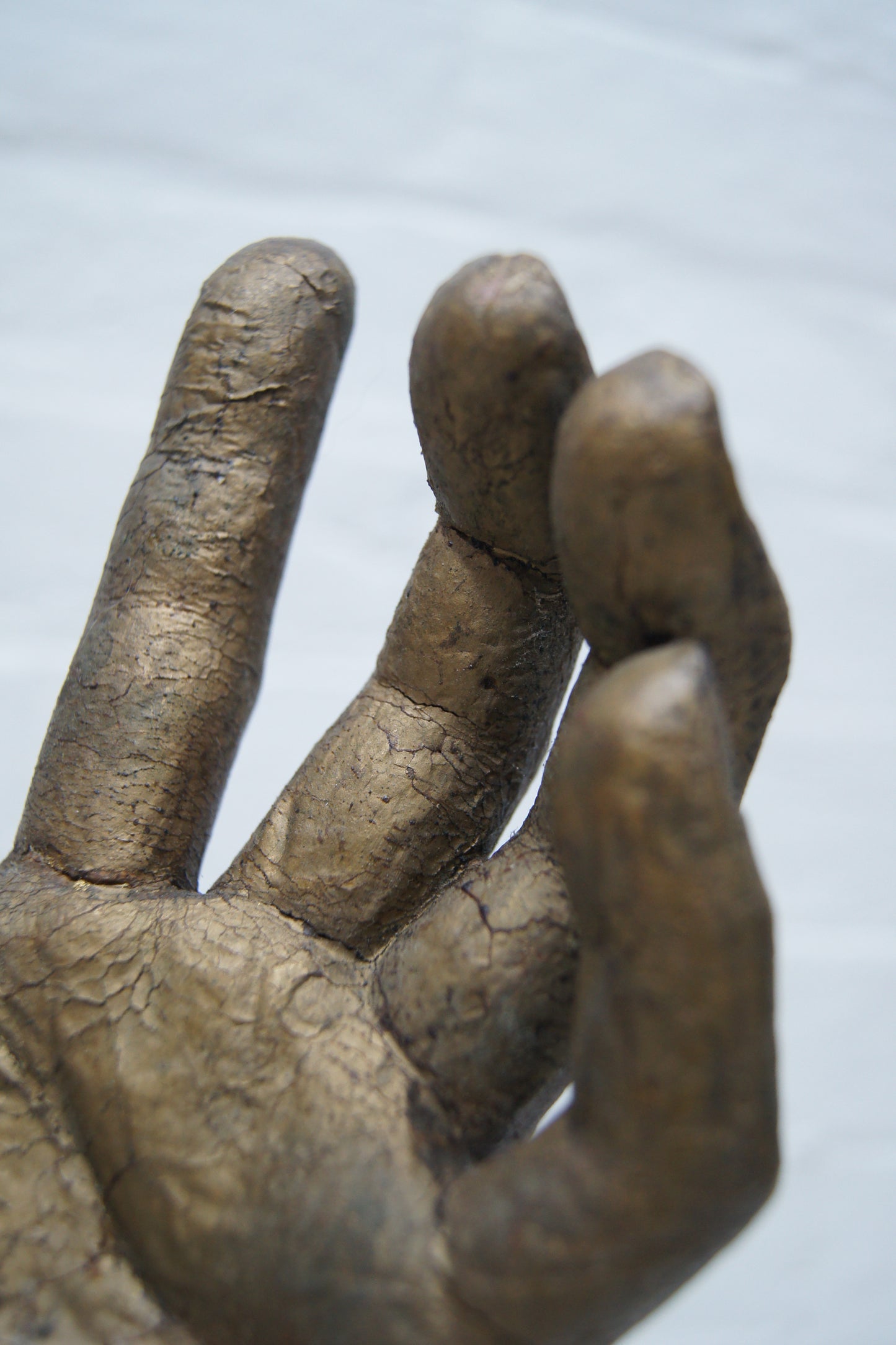 Vintage Hand Sculpture on Wooden Stand