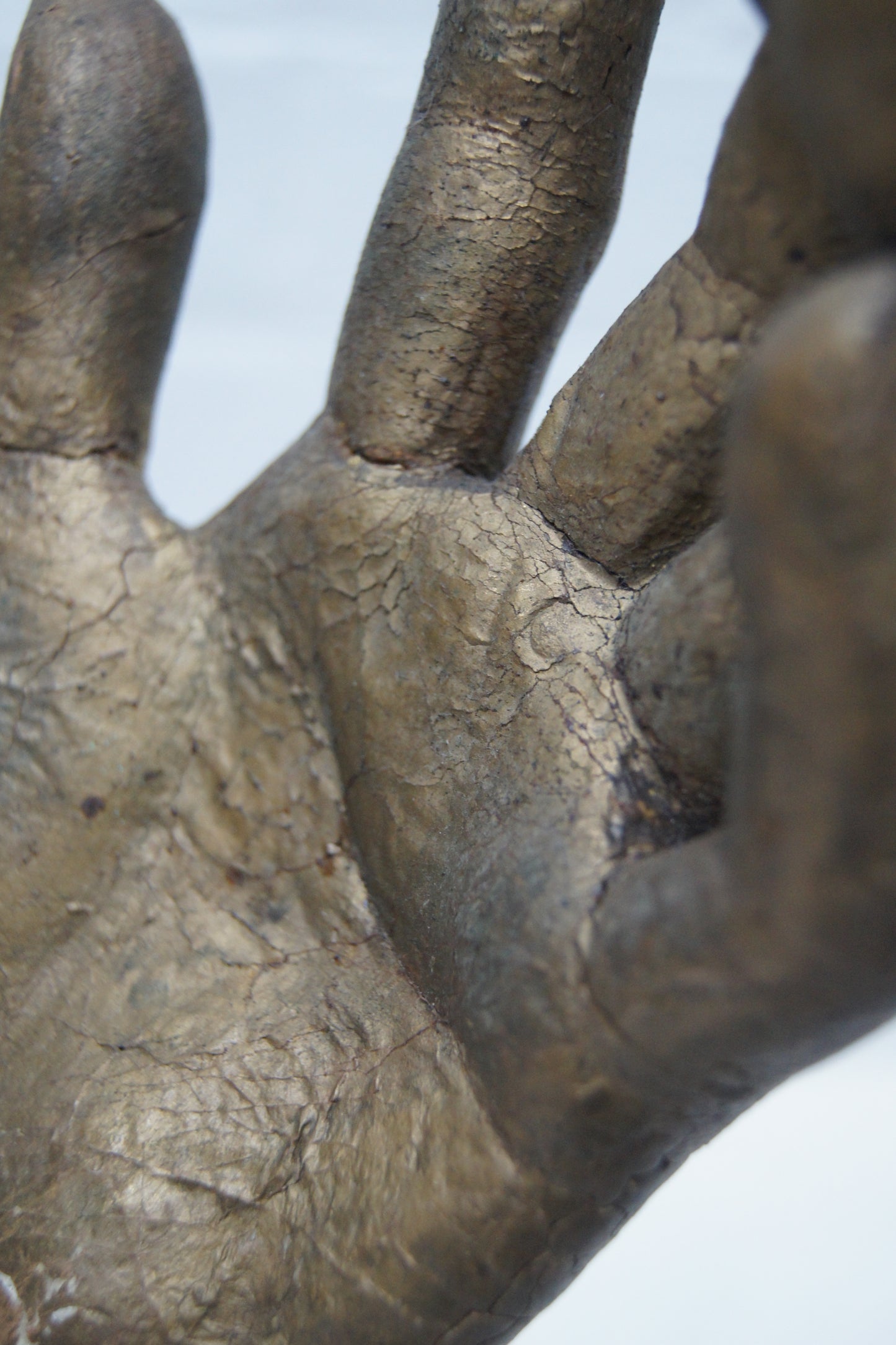 Vintage Hand Sculpture on Wooden Stand