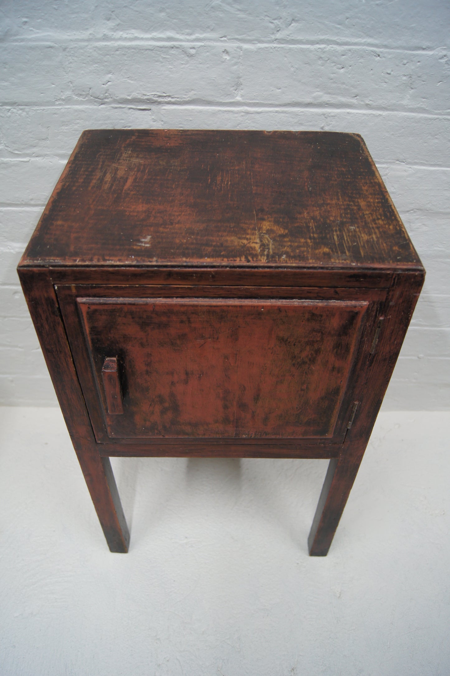 Rustic Wooden Destressed Bedside Cabinet