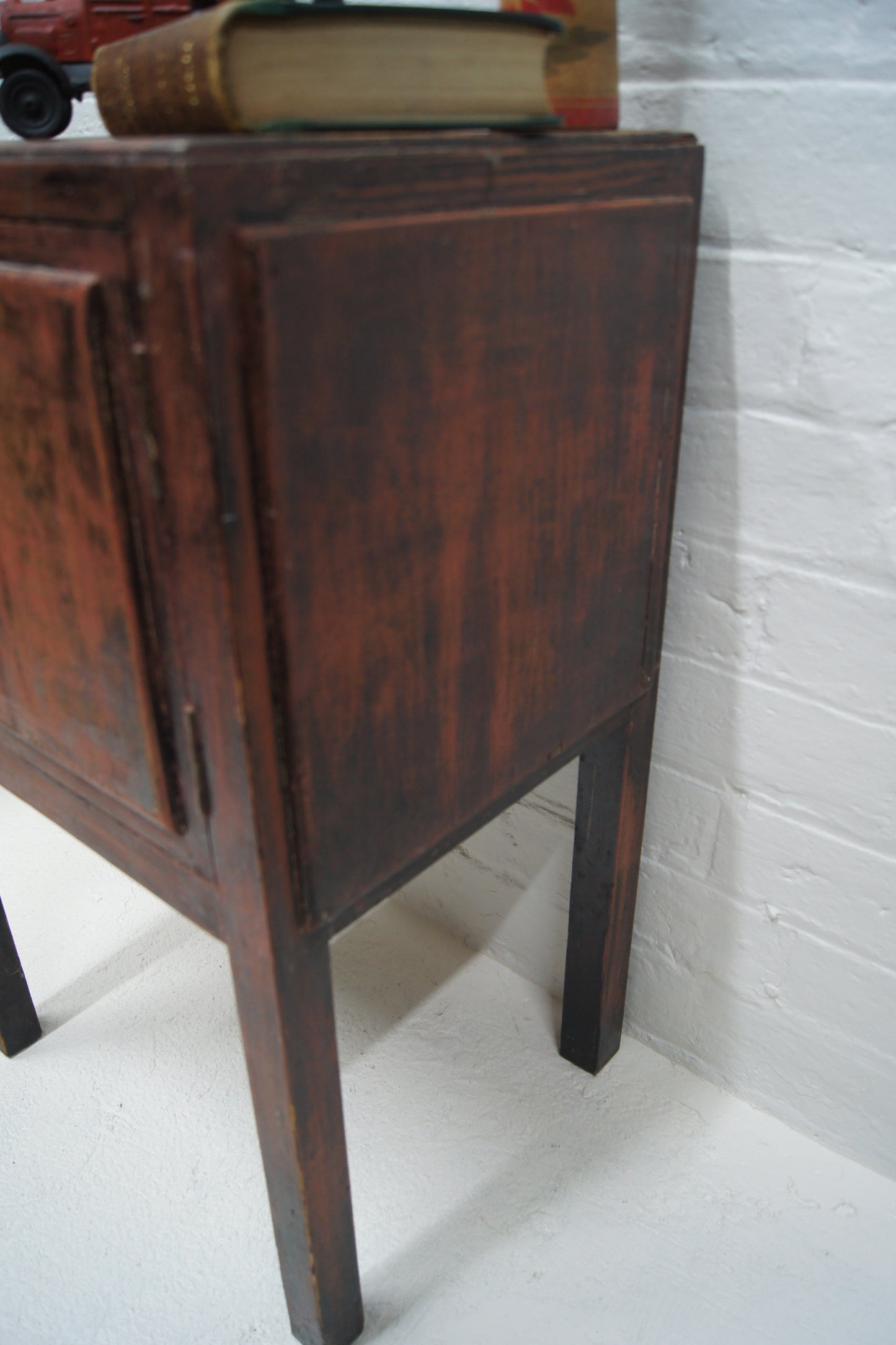 Rustic Wooden Destressed Bedside Cabinet