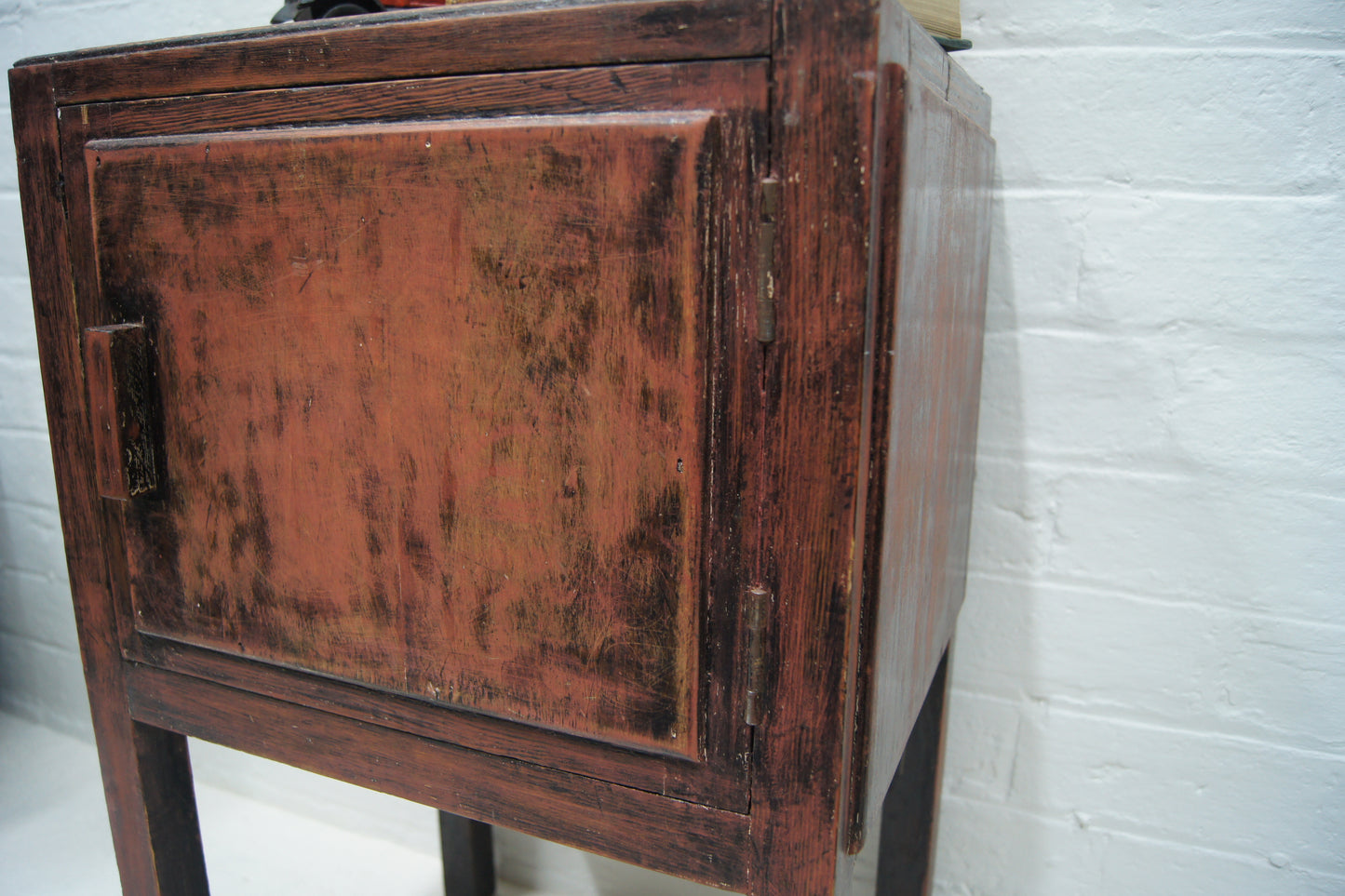 Rustic Wooden Destressed Bedside Cabinet