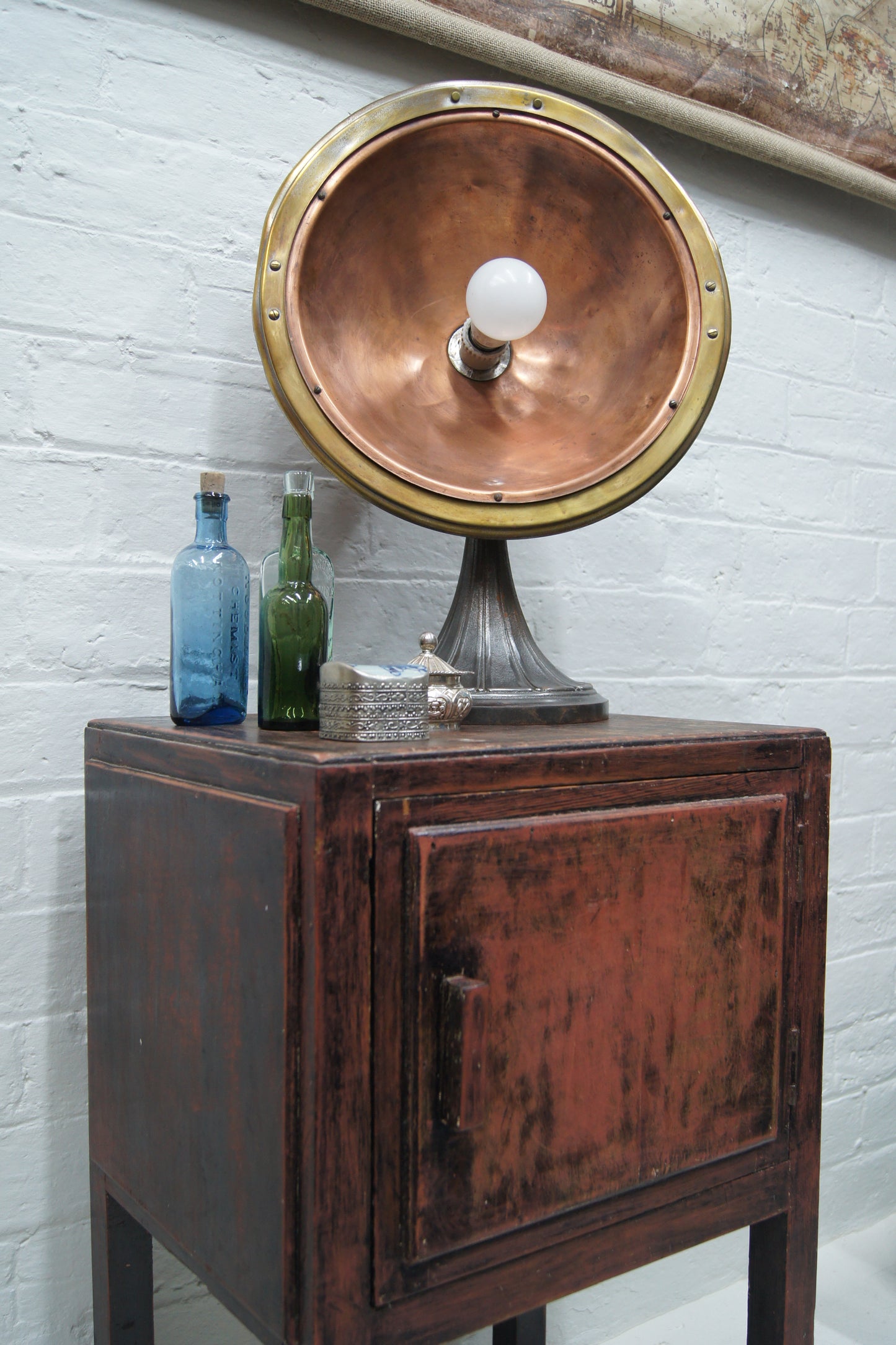 Rustic Wooden Destressed Bedside Cabinet
