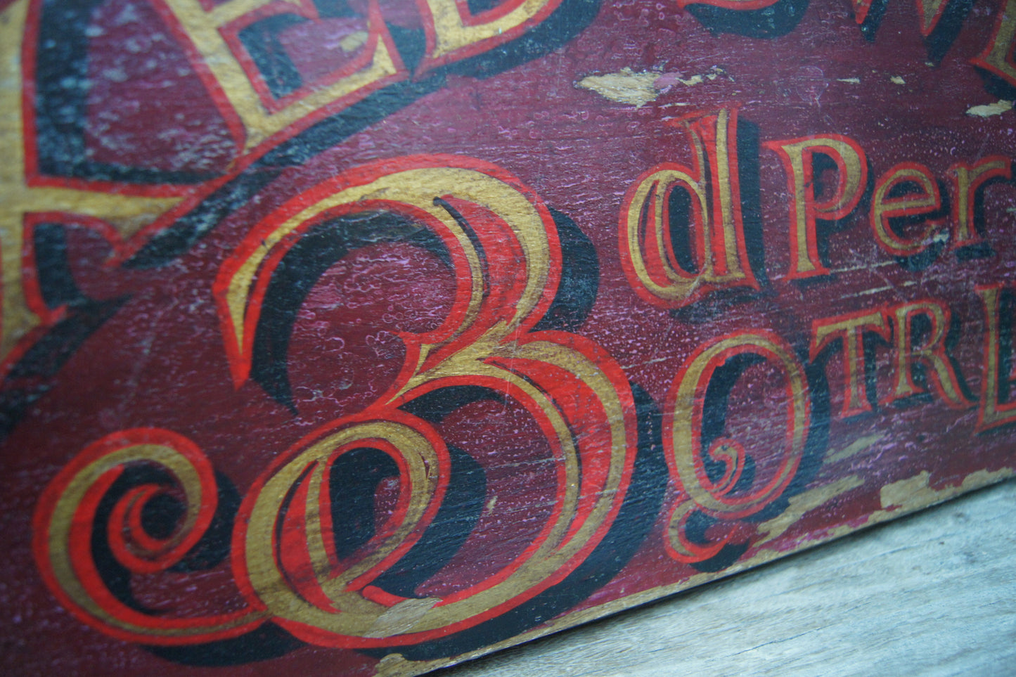 Vintage Mixed Sweets Wooden Half Circle Sign