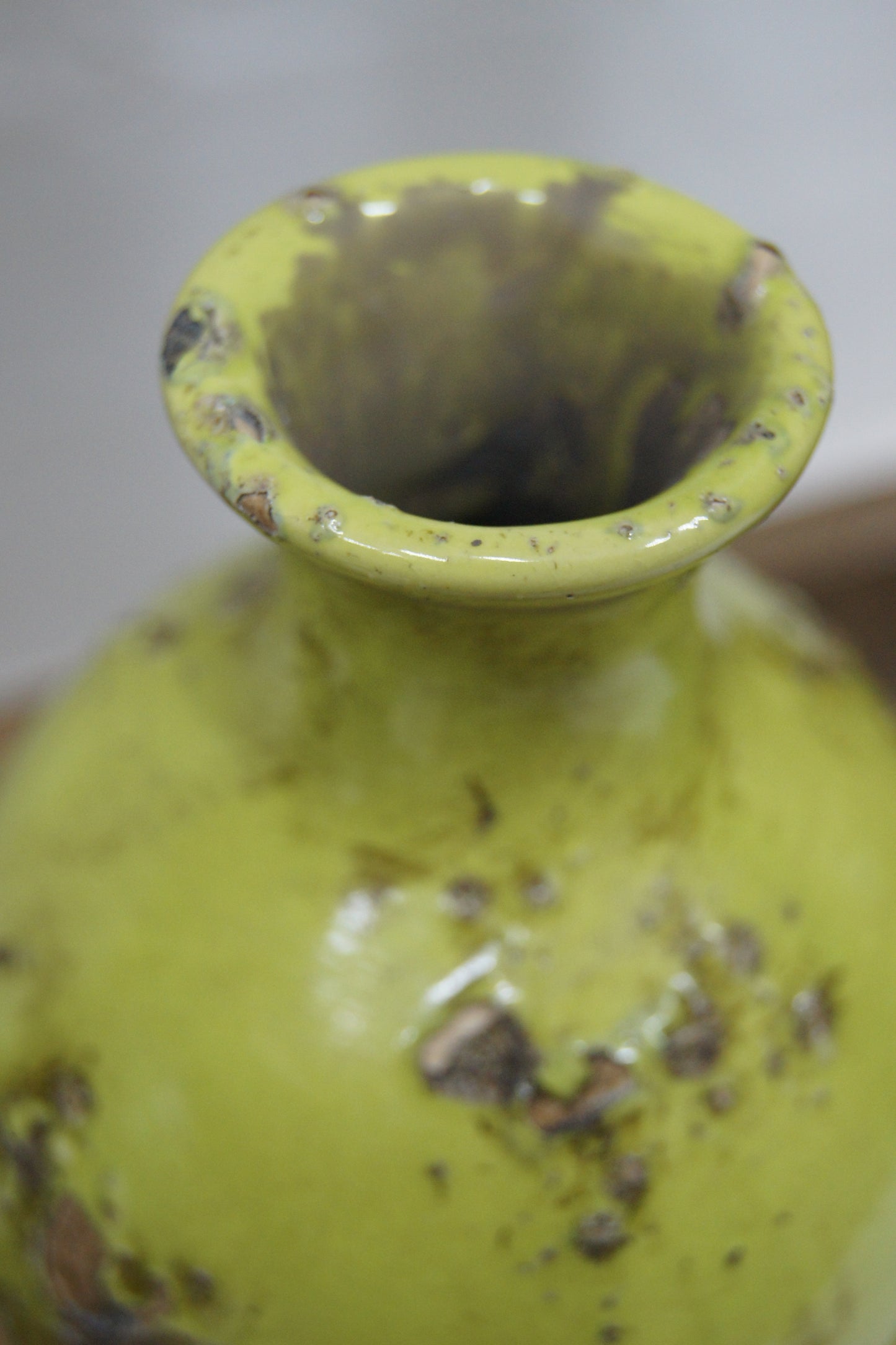 Vintage Greenish Yellow Bud Vase
