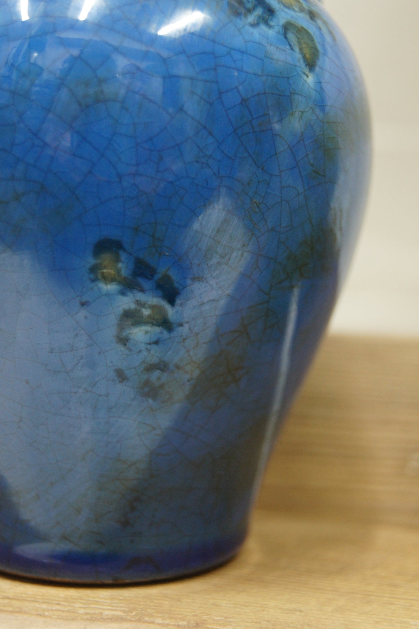 Vintage Blue Bud Vase with Handles