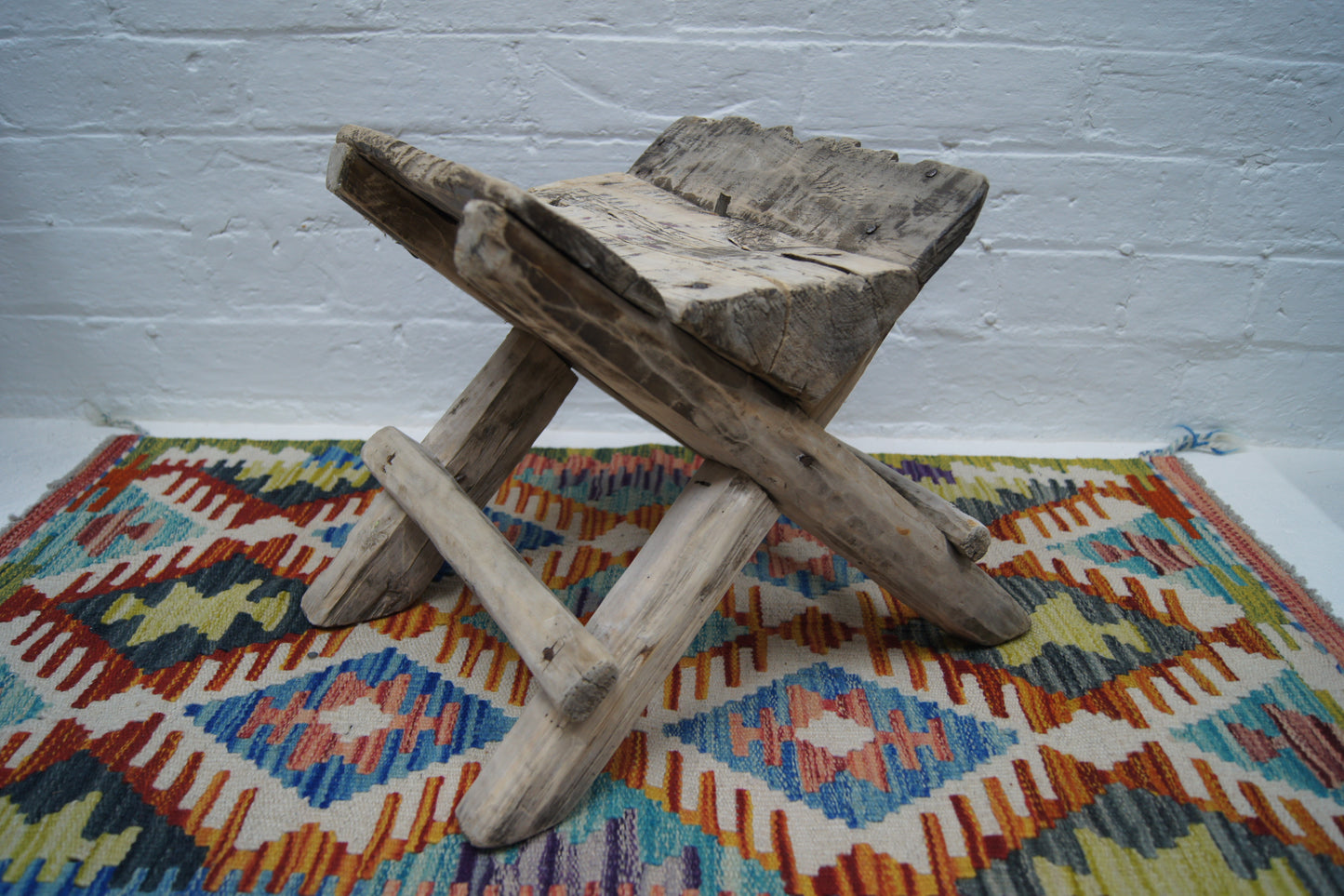 Rustic Wooden Working Stool