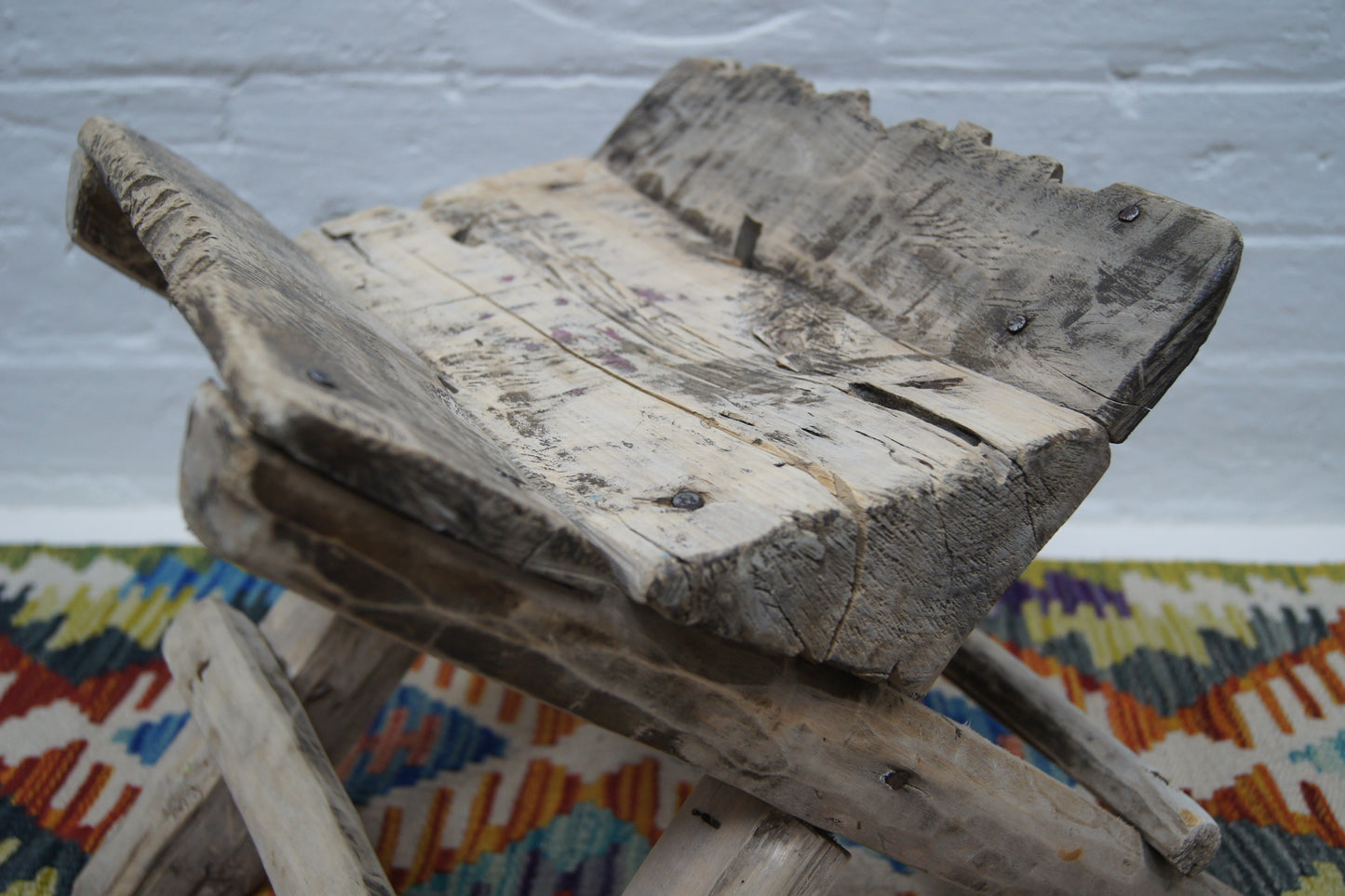 Rustic Wooden Working Stool