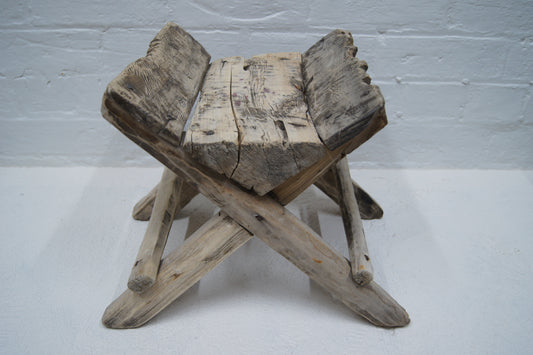 Rustic Wooden Working Stool
