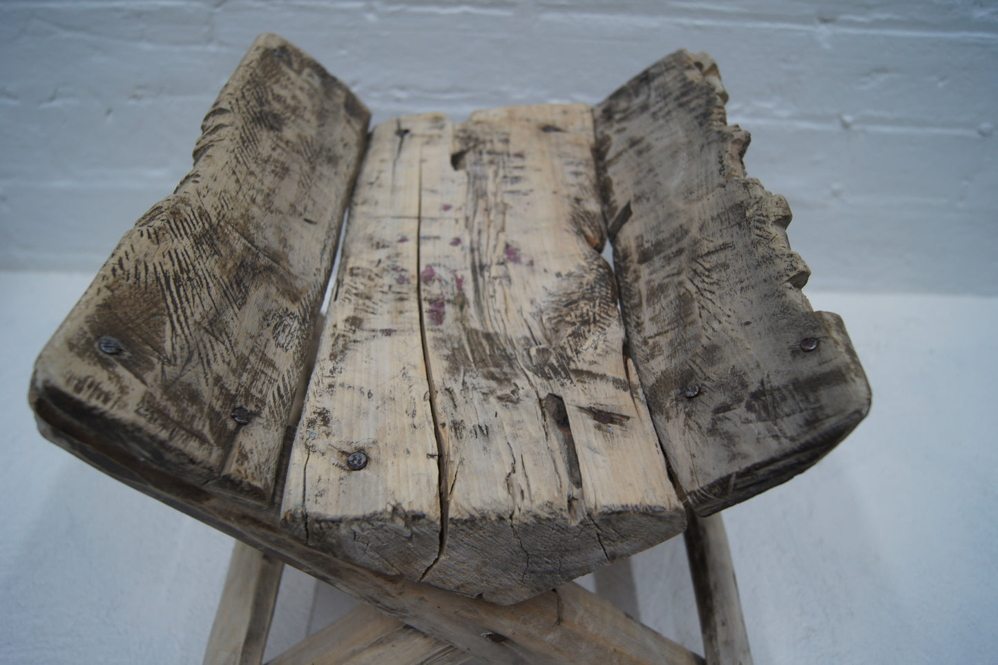 Rustic Wooden Working Stool