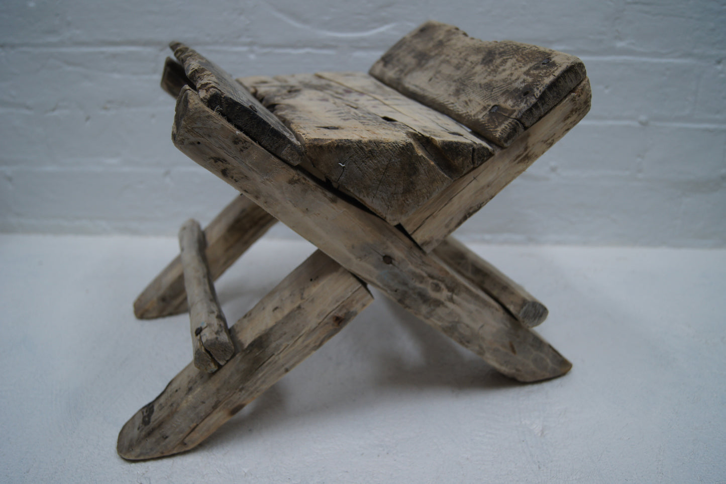 Rustic Wooden Working Stool